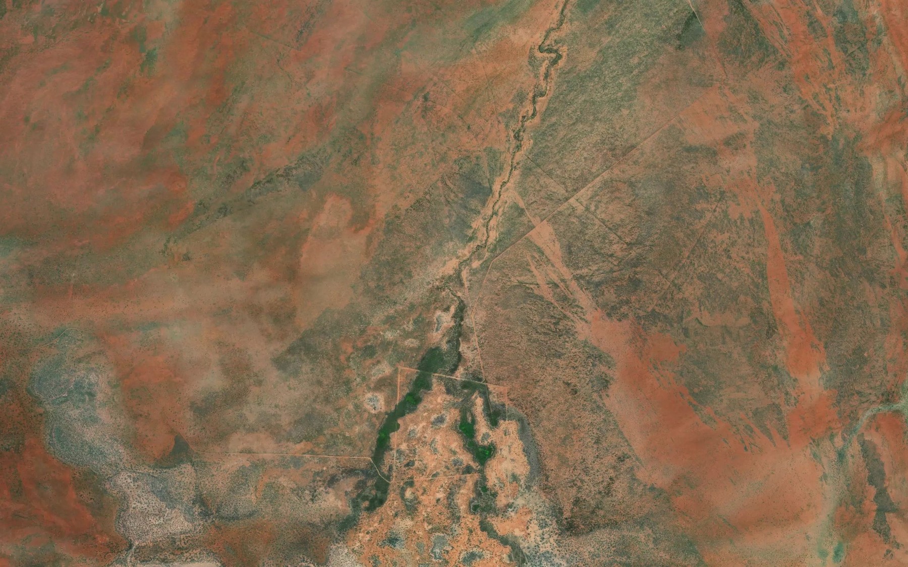 Satellite map of the Bulka Creek