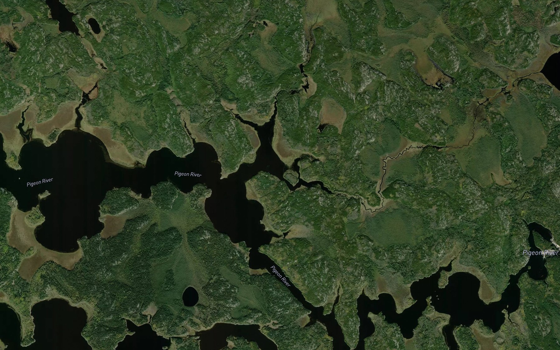 Satellite map of the Oweekunis Creek