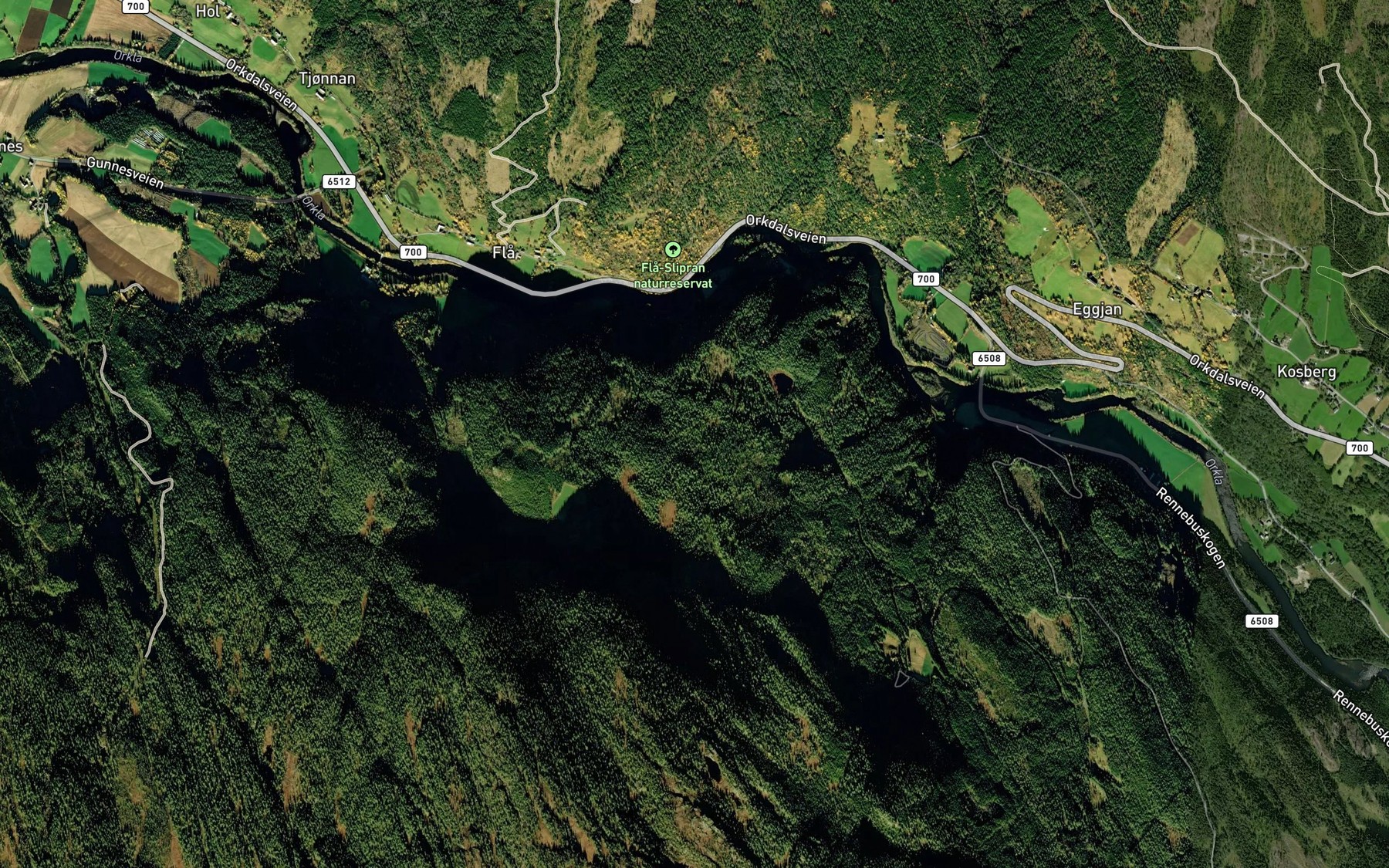 Satellite map of the Bogabekken
