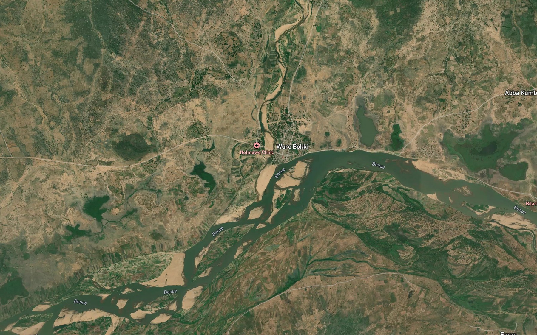 Satellite map of the River Kilange