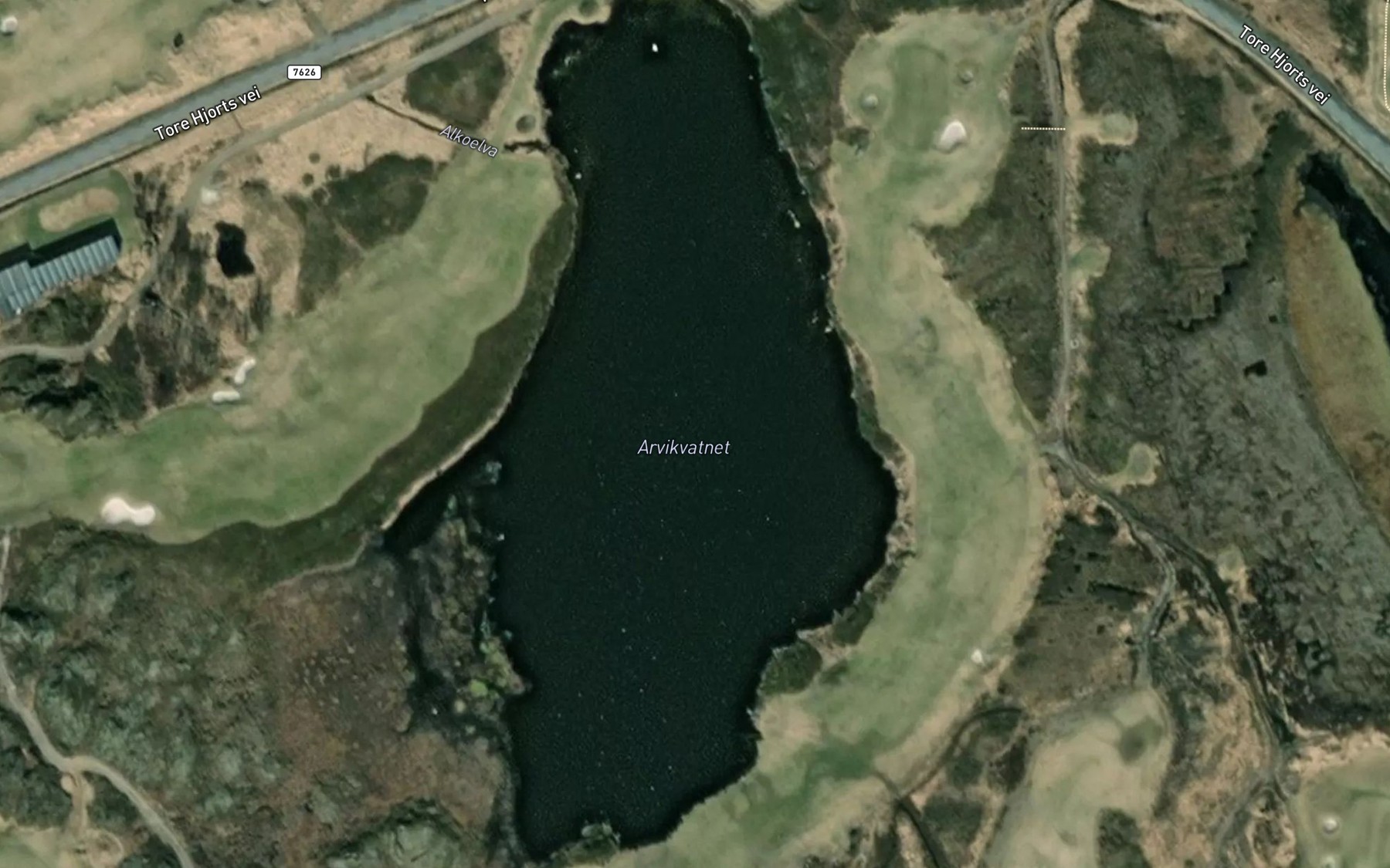 Satellite map of the Arvidvatnet