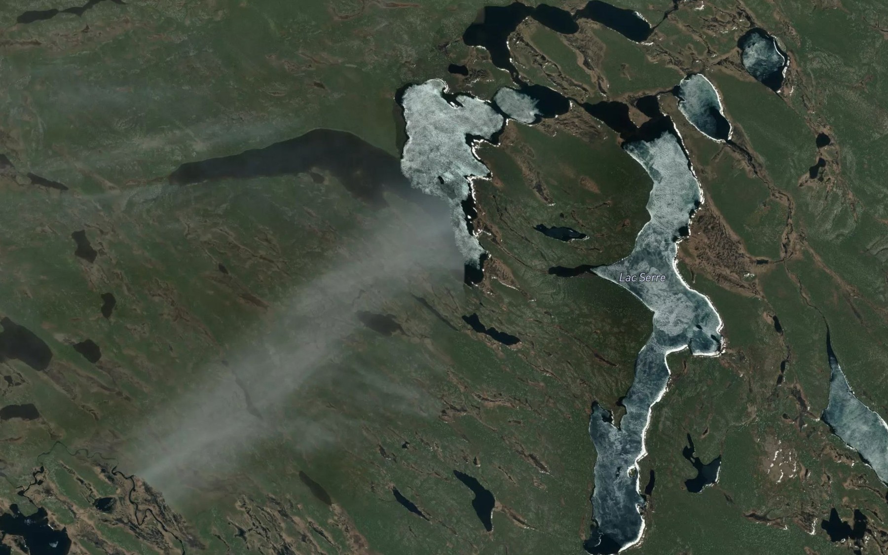 Satellite map of the Lac Serre