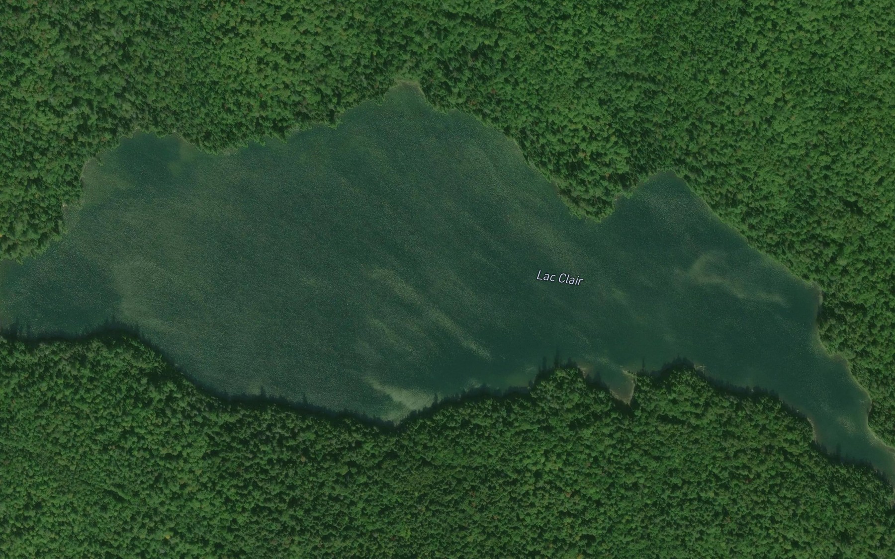 Satellite map of the Lac Clair