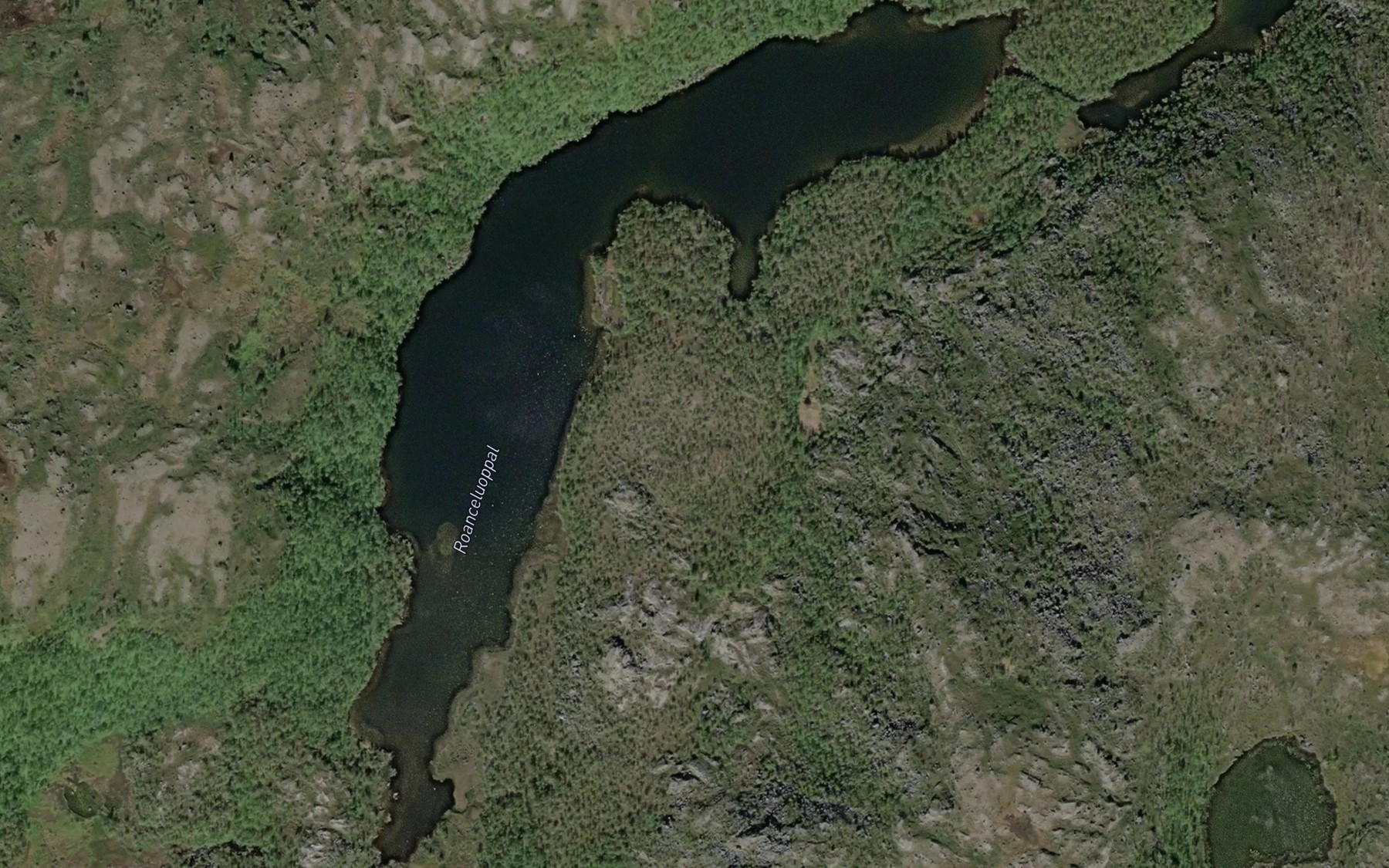 Satellite map of the Roanceluobbal