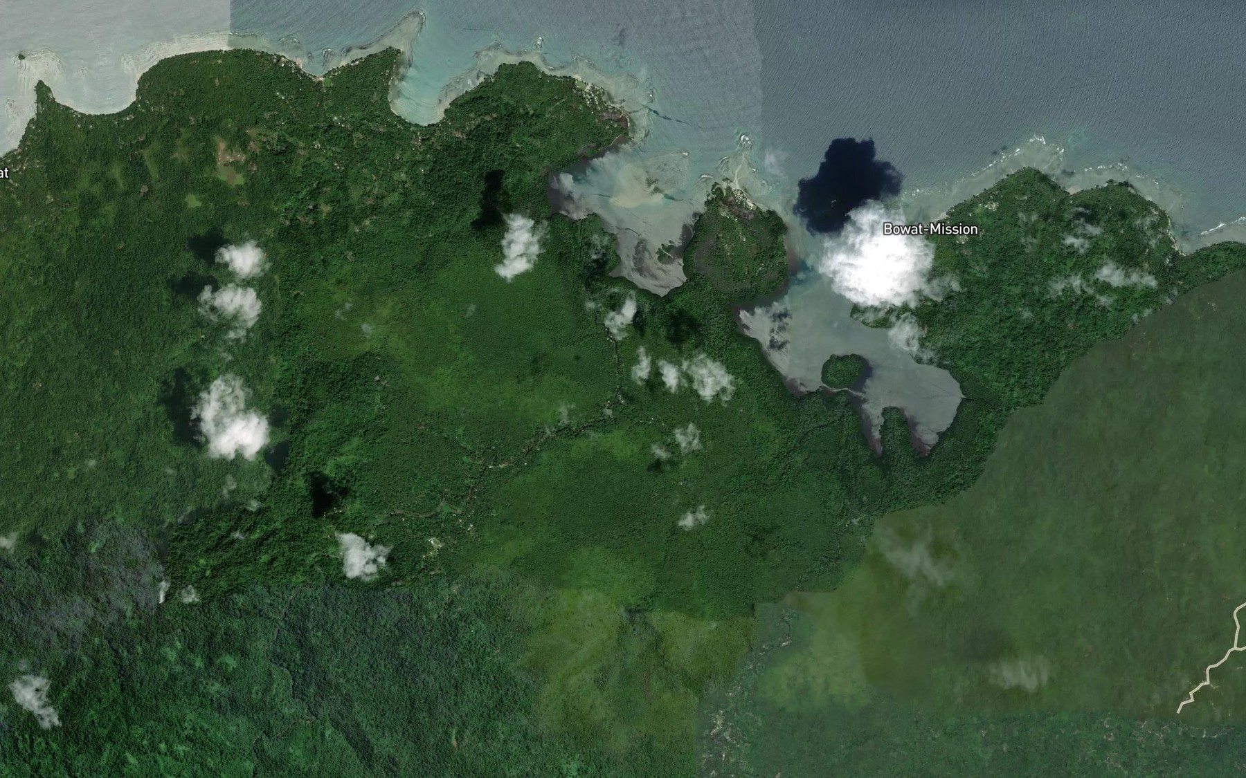 Satellite map of the Drangot River