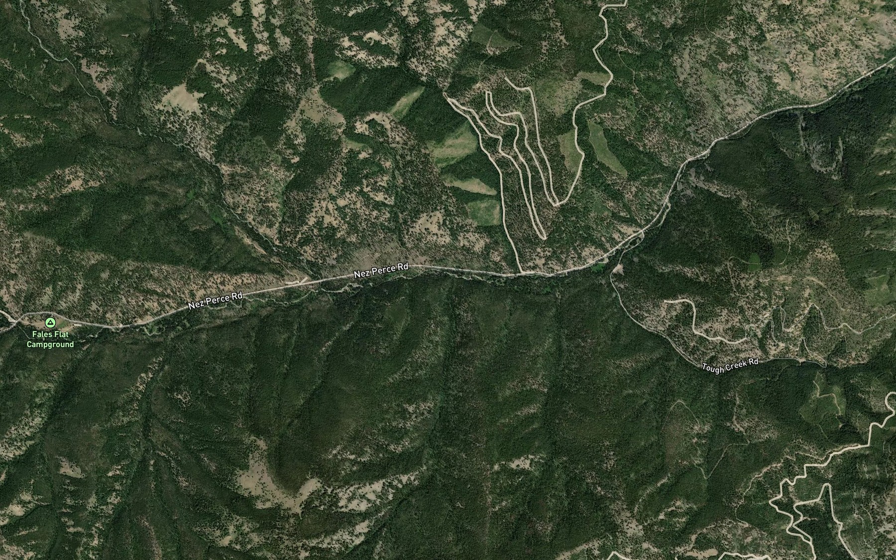 Satellite map of the Cone Creek