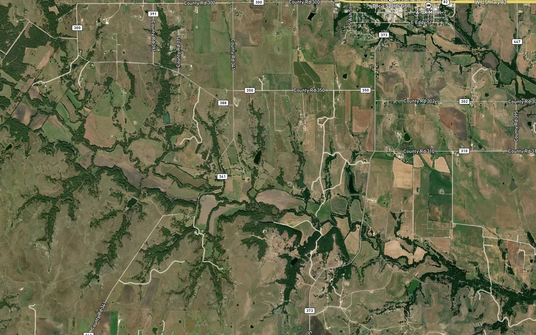Satellite map of the Soil Conservation Service Site 60 Reservoir