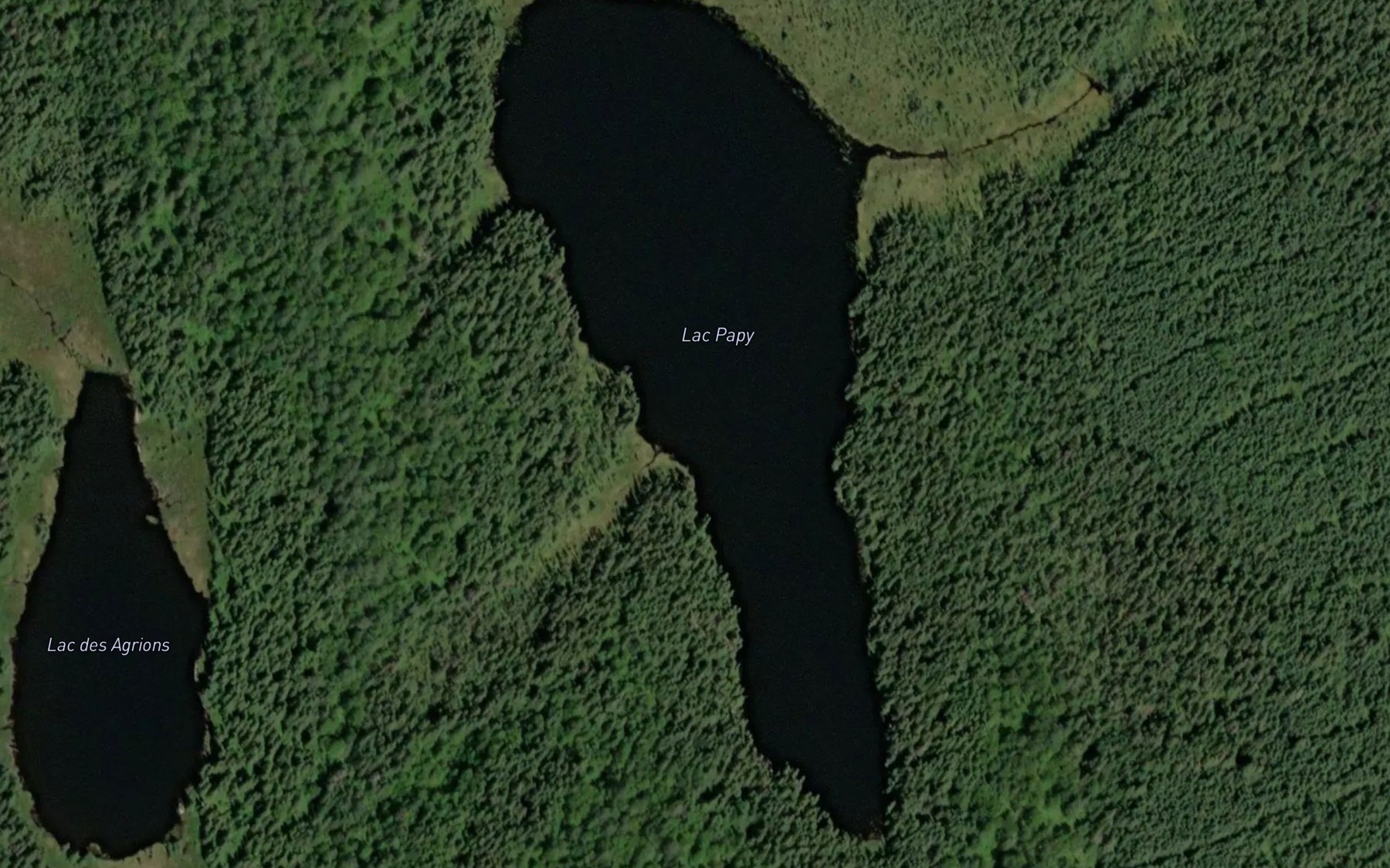 Satellite map of the Lac Papy