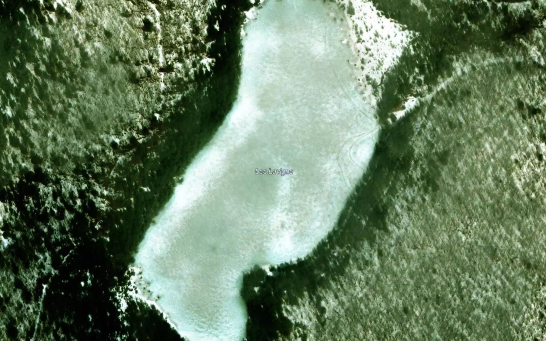 Satellite map of the Lac Lavigne