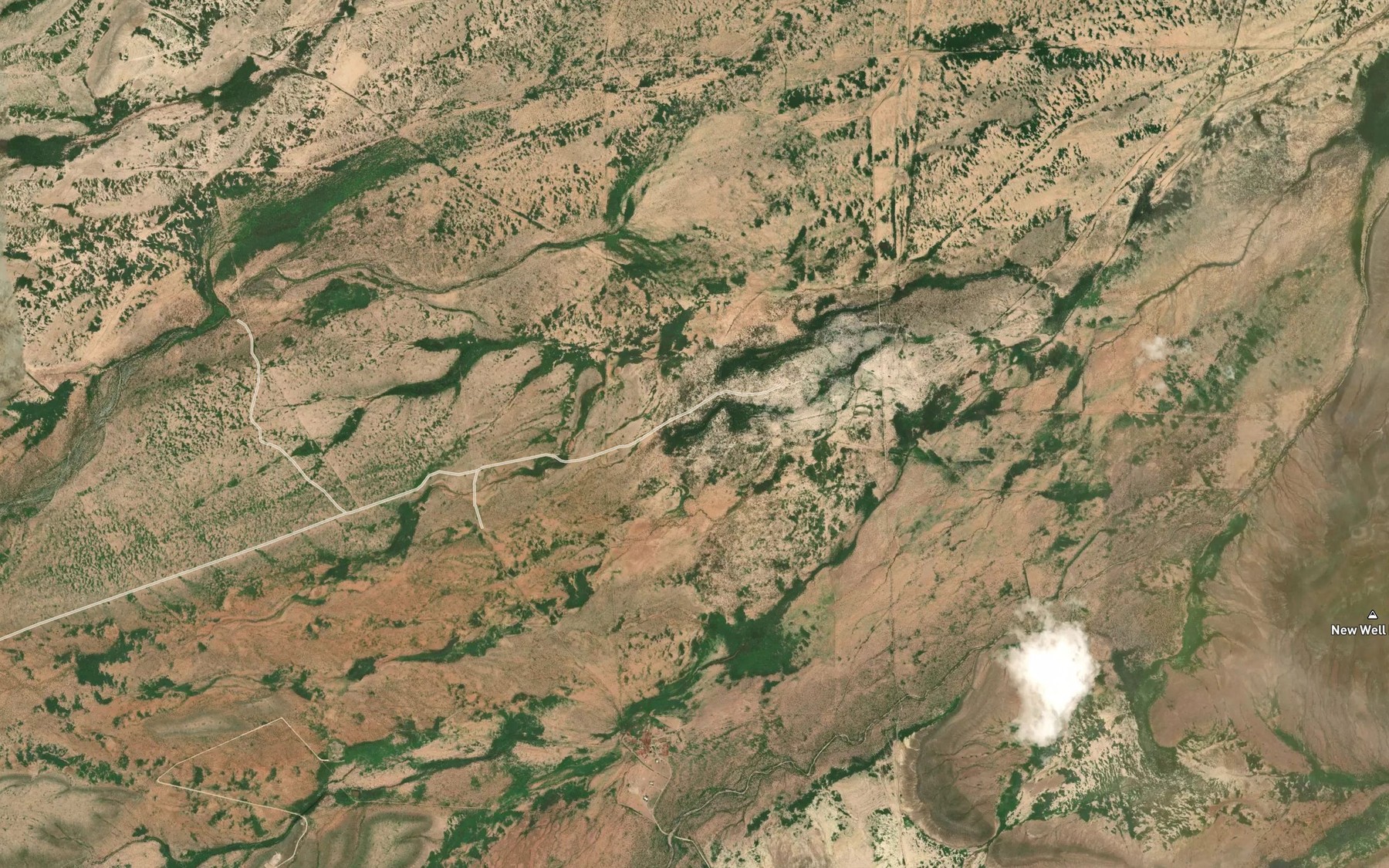 Satellite map of the Cowan Springs