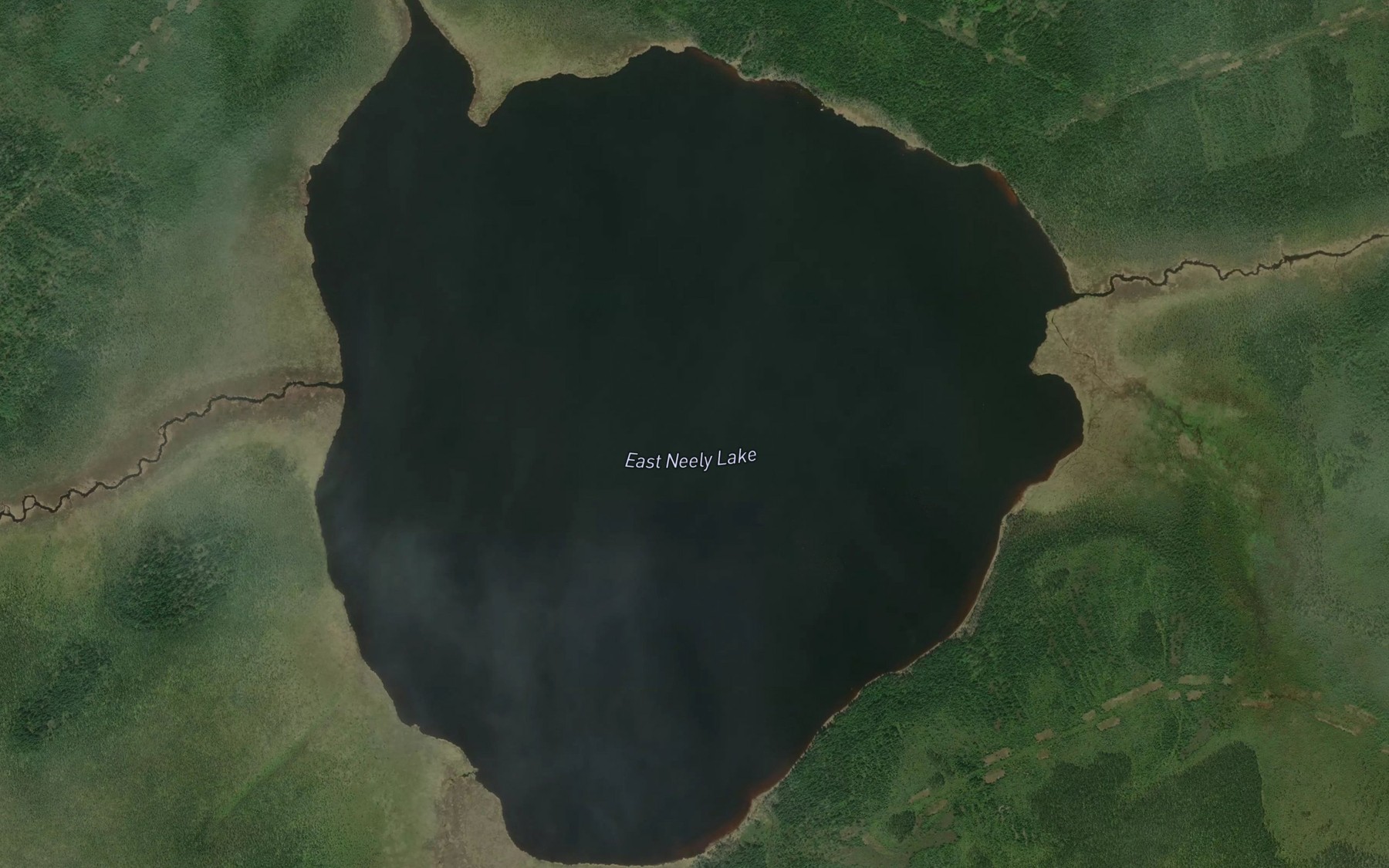 Satellite map of the East Neely Lake