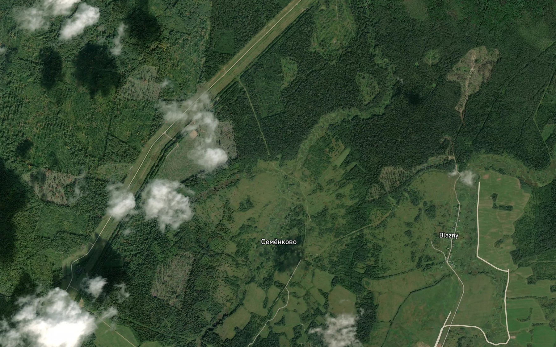 Satellite map of the Malaya Shokhma