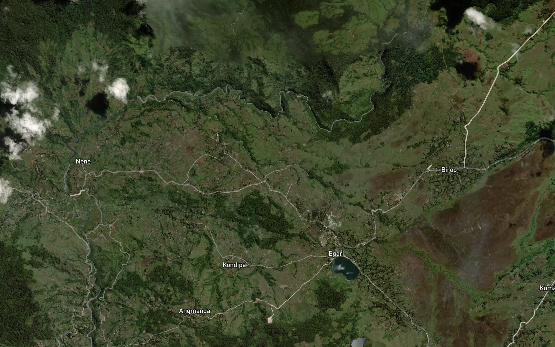 Satellite map of the Lake Runga