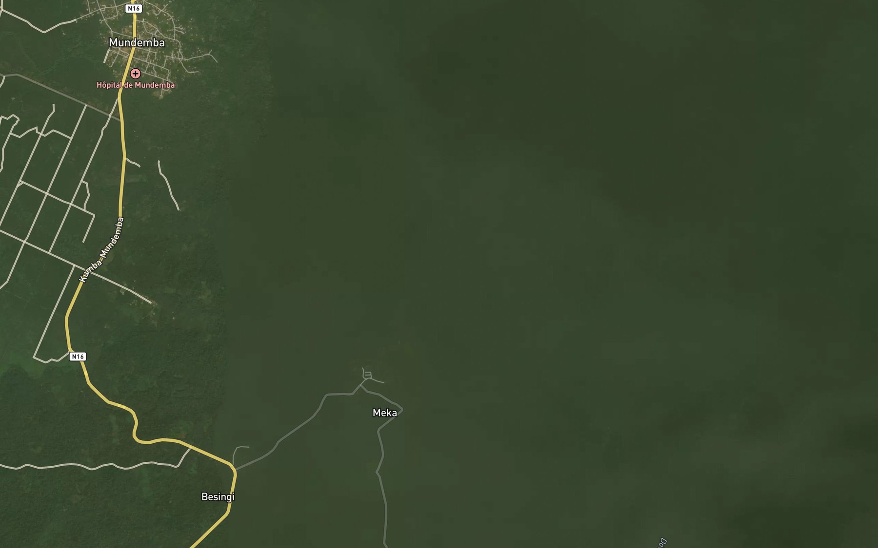 Satellite map of the Bek Bele
