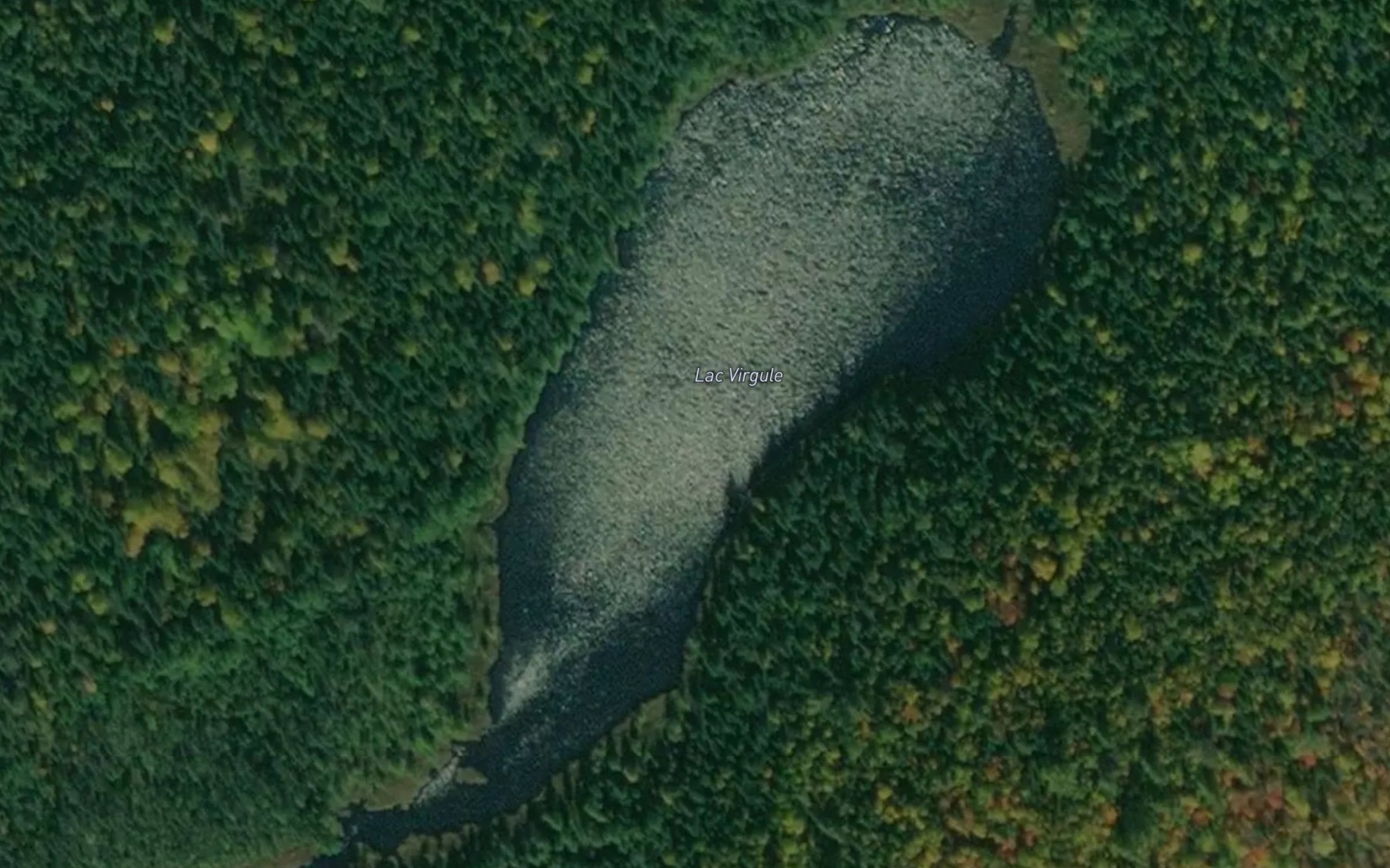 Satellite map of the Lac Virgule