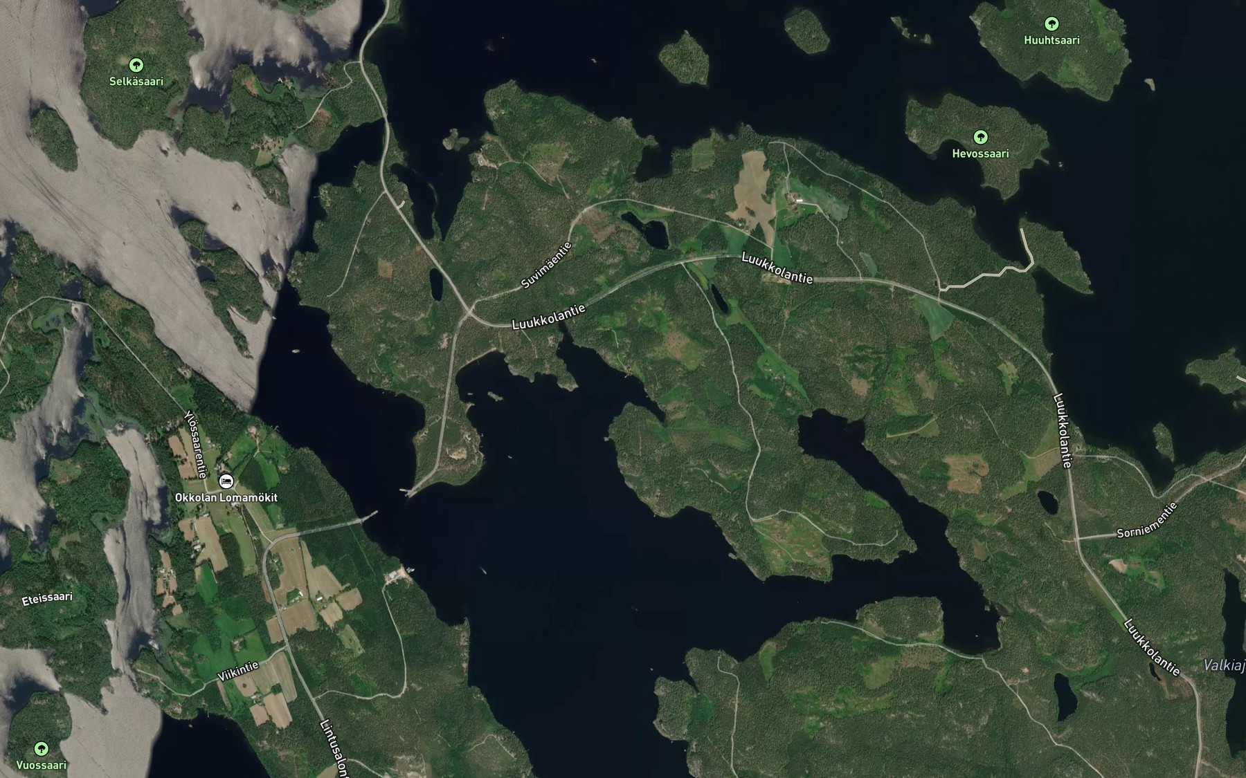 Satellite map of the Tolppaanlahti