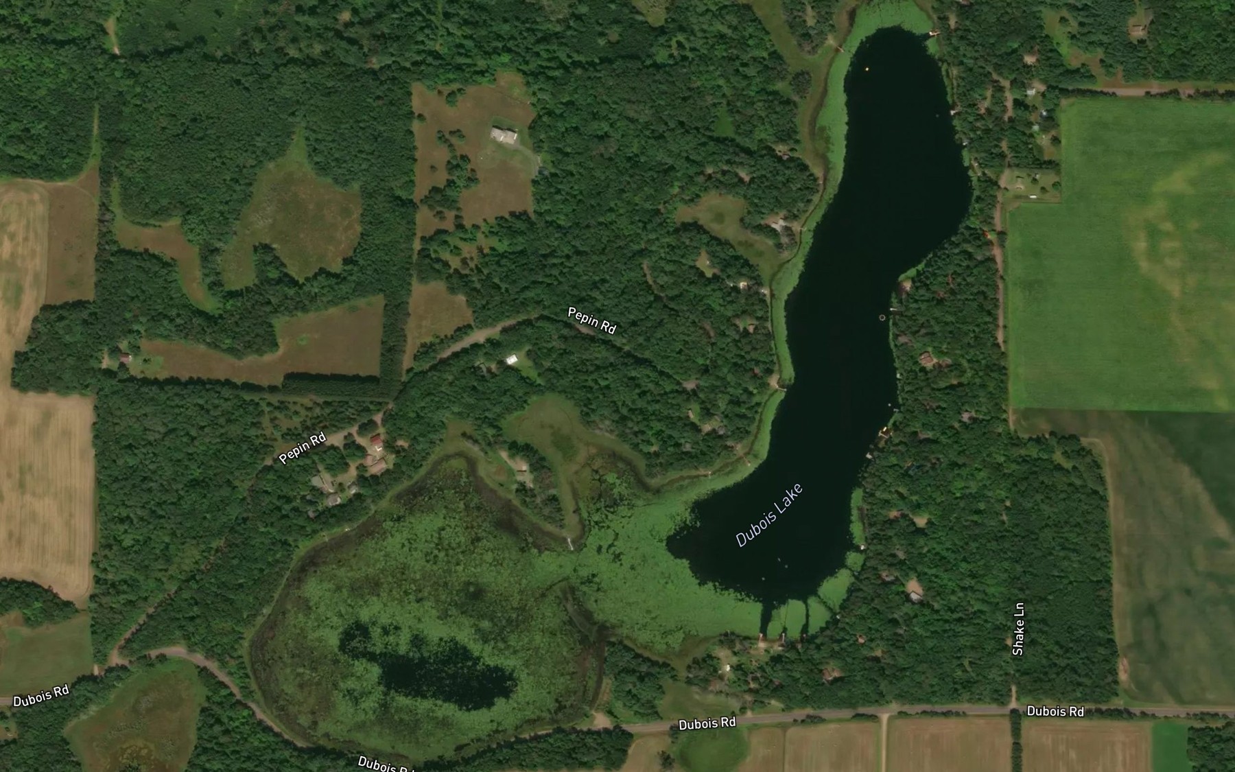 Satellite map of the Dubois Lake