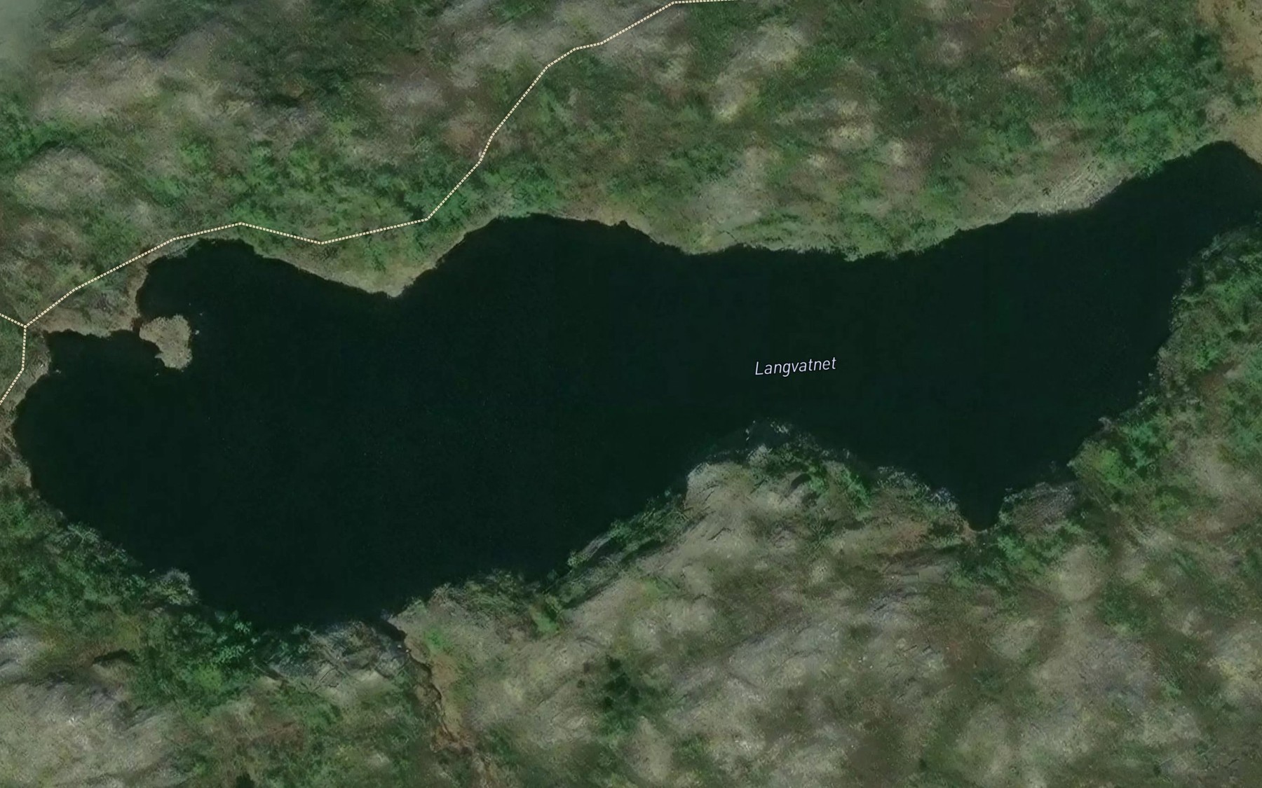 Satellite map of the Langvatnet