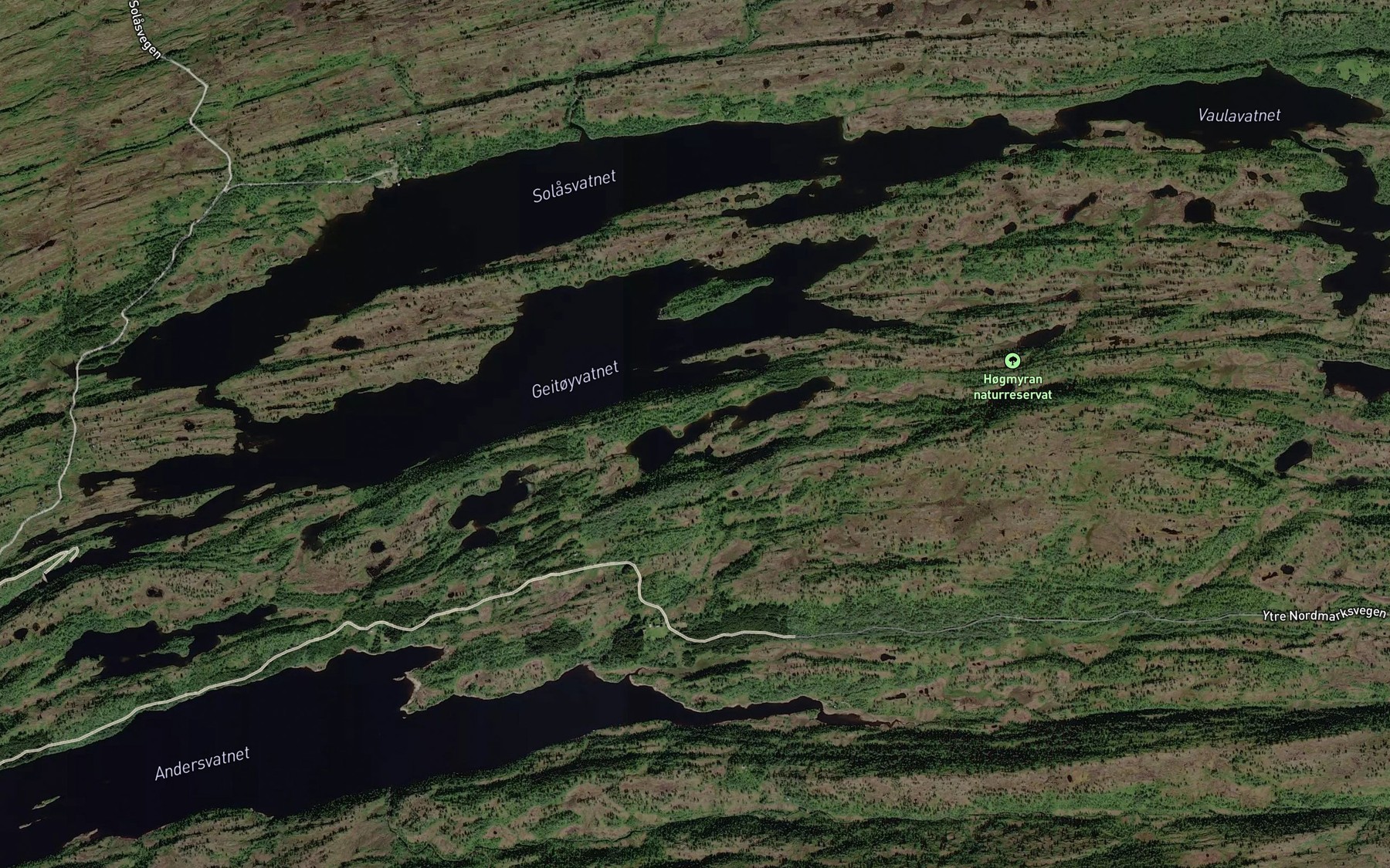 Satellite map of the Damtjorna