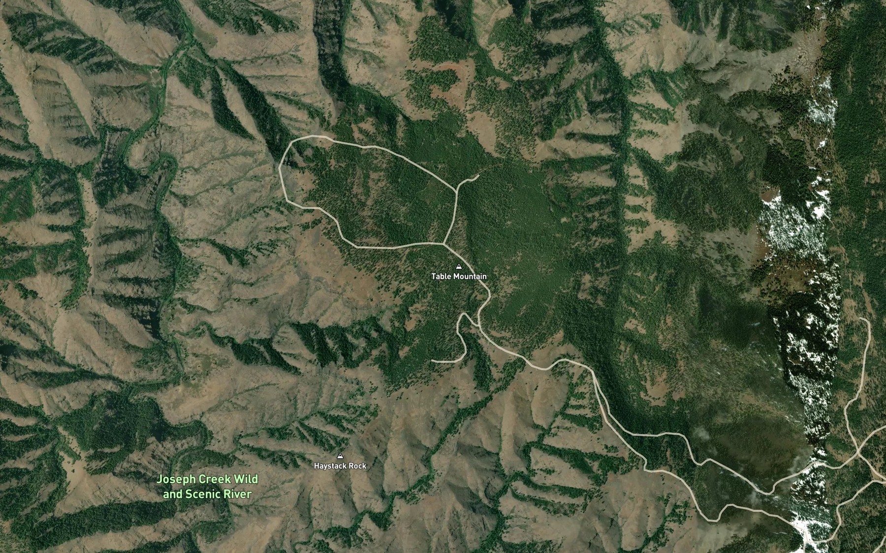 Satellite map of the Wilder Spring