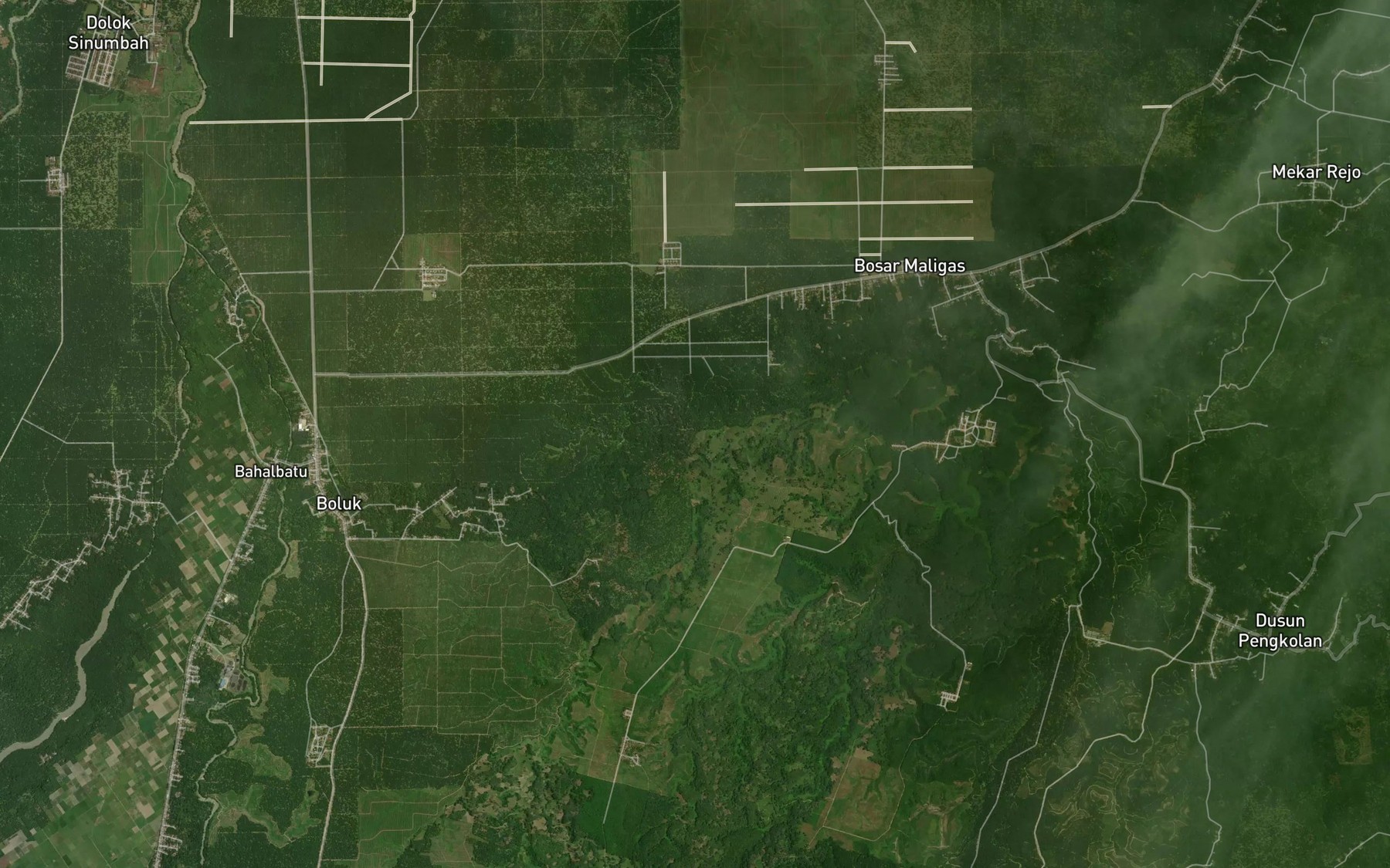 Satellite map of the Sungai Sahing