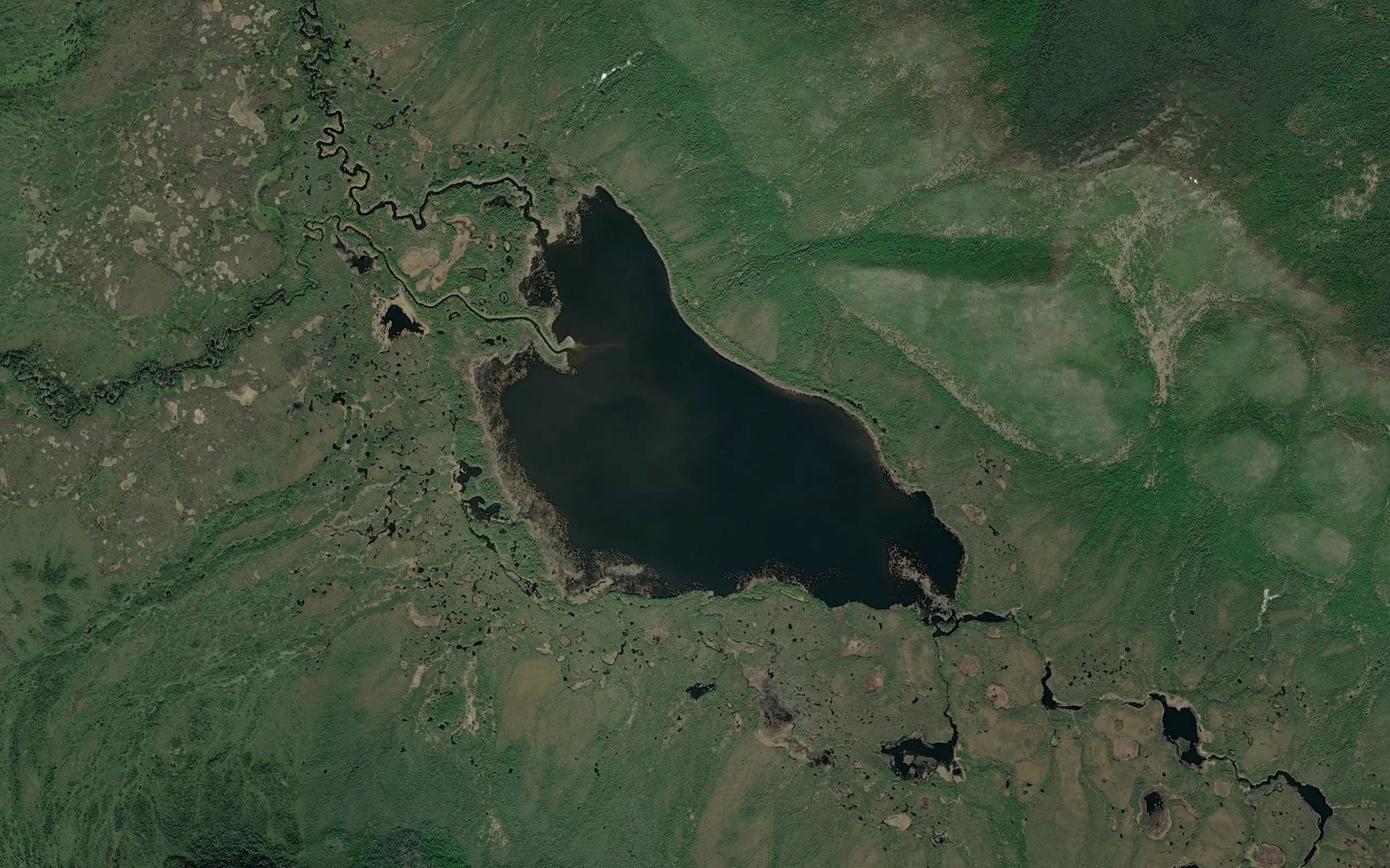 Satellite map of the Lake Mingkoket