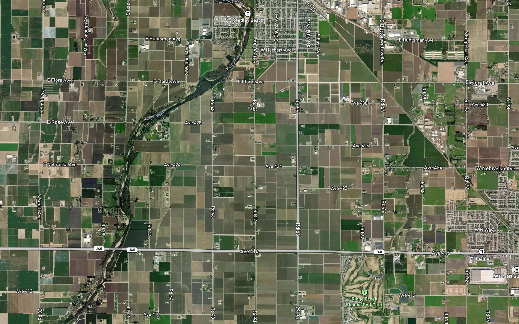 Satellite map of the McBriar Ditch