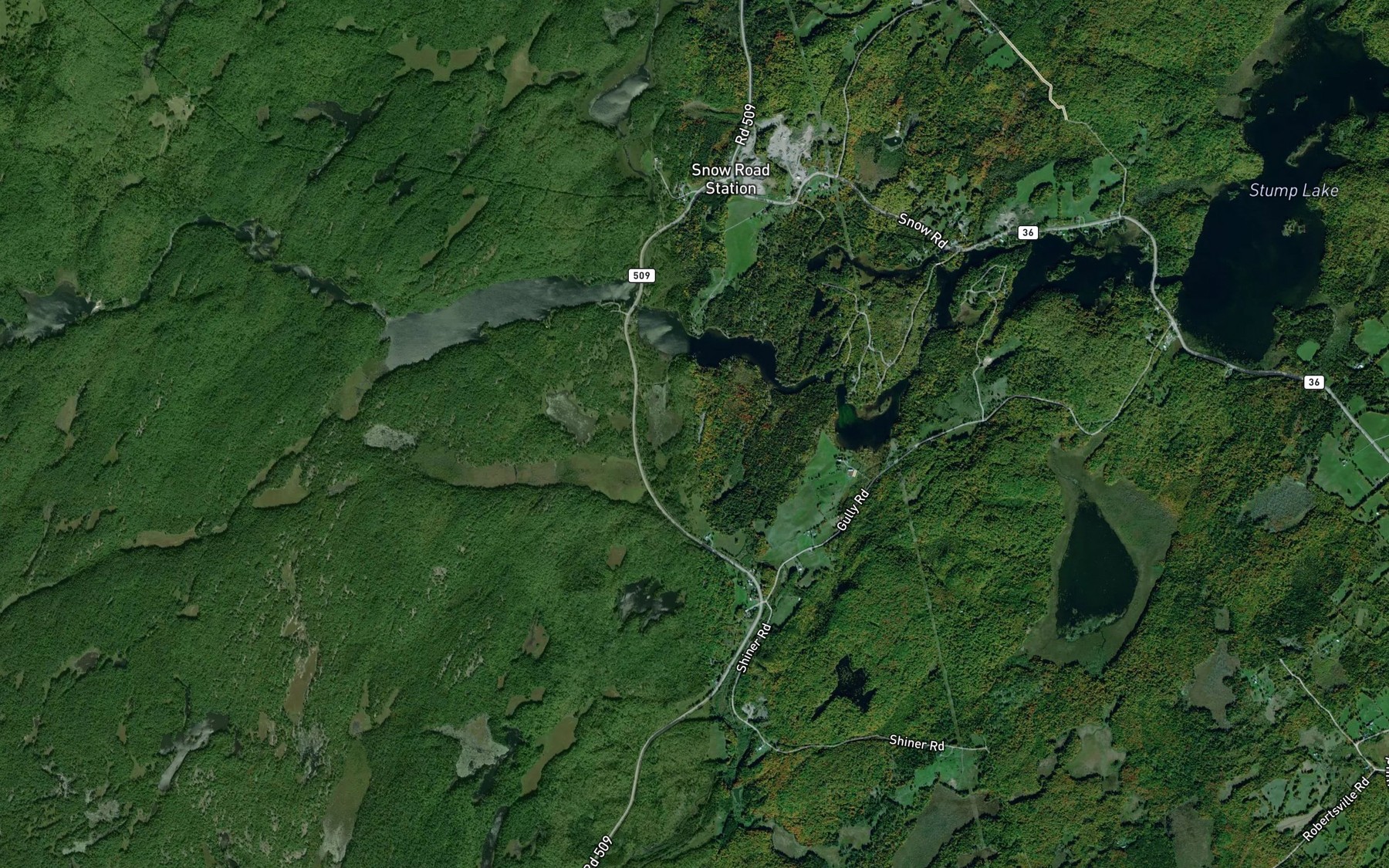 Satellite map of the Antoine Creek