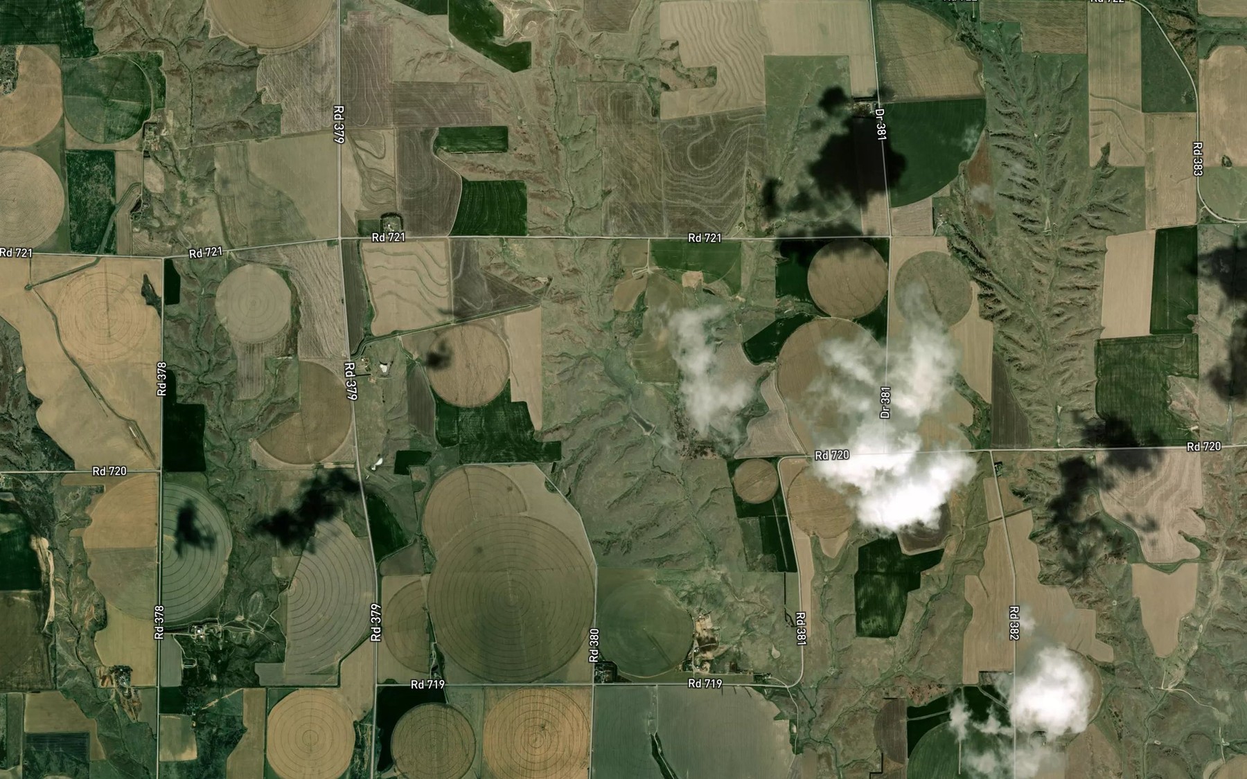 Satellite map of the Spencer Reservoir