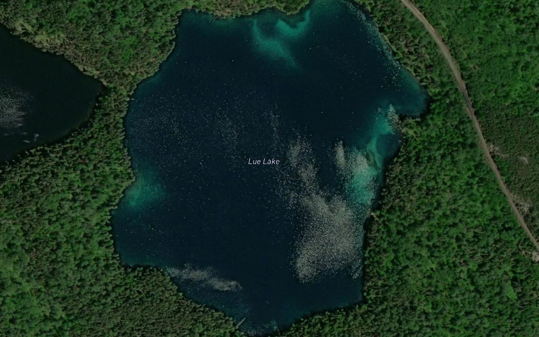 Satellite map of the Lue Lake
