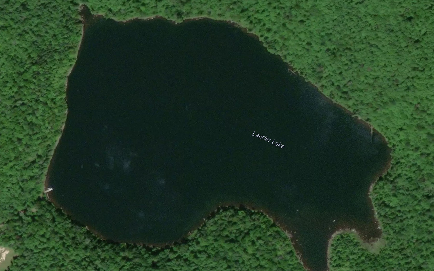 Satellite map of the Laurier Lake