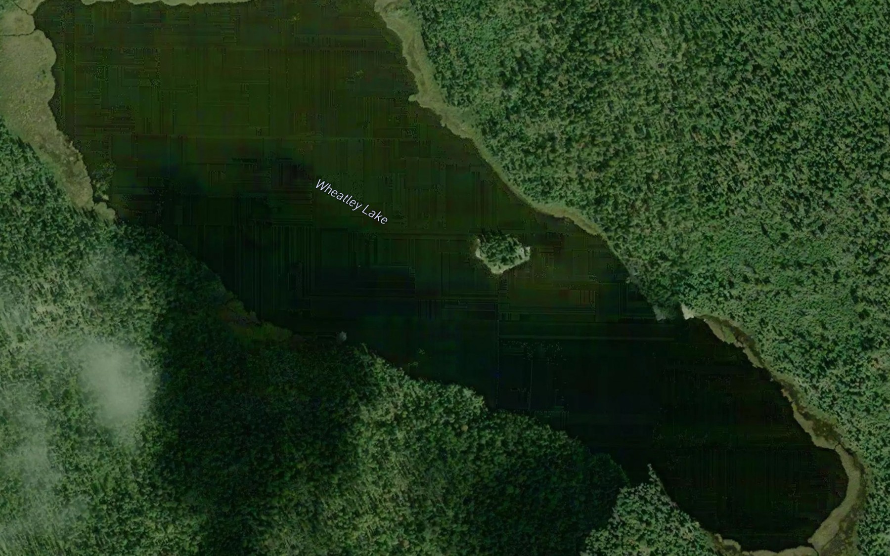 Satellite map of the Wheatley Lake