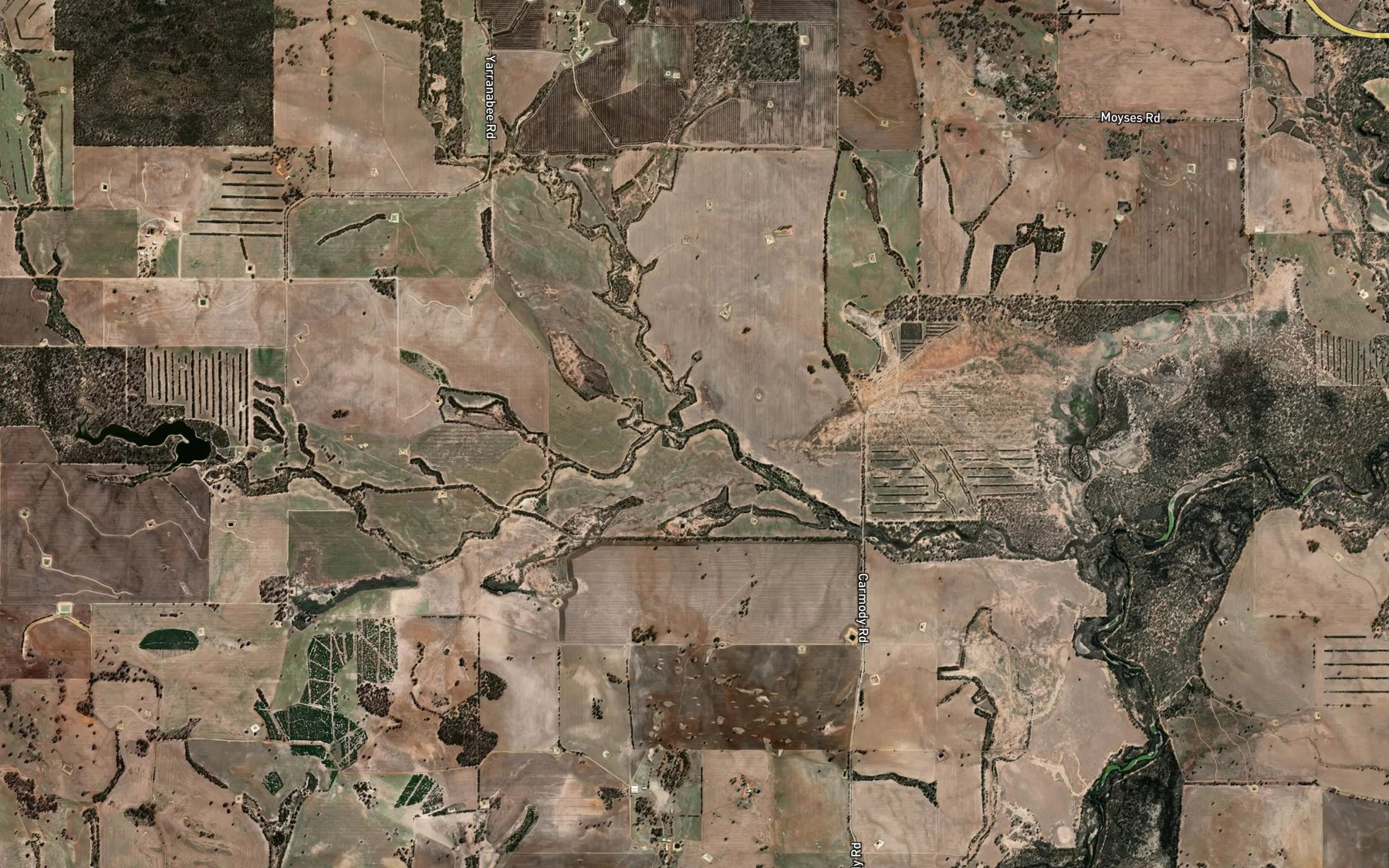 Satellite map of the Chuckem Gully