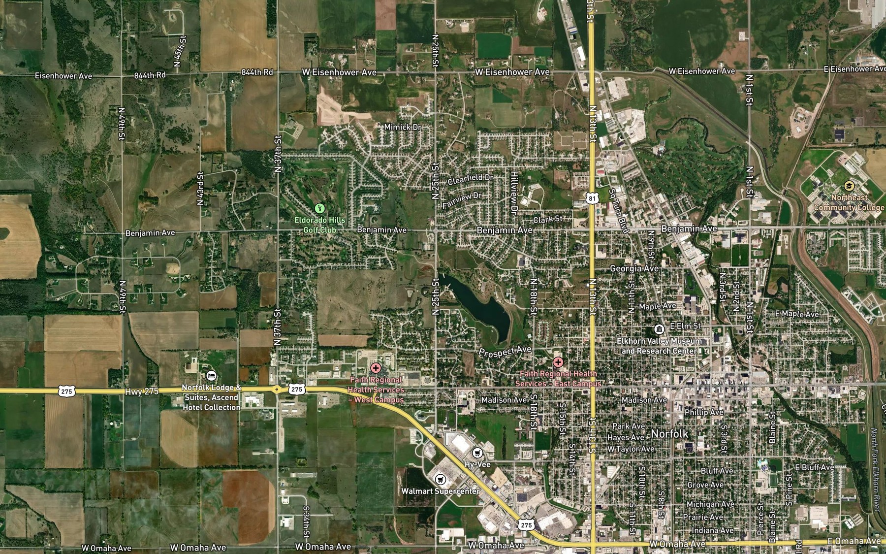 Satellite map of the Spot 5