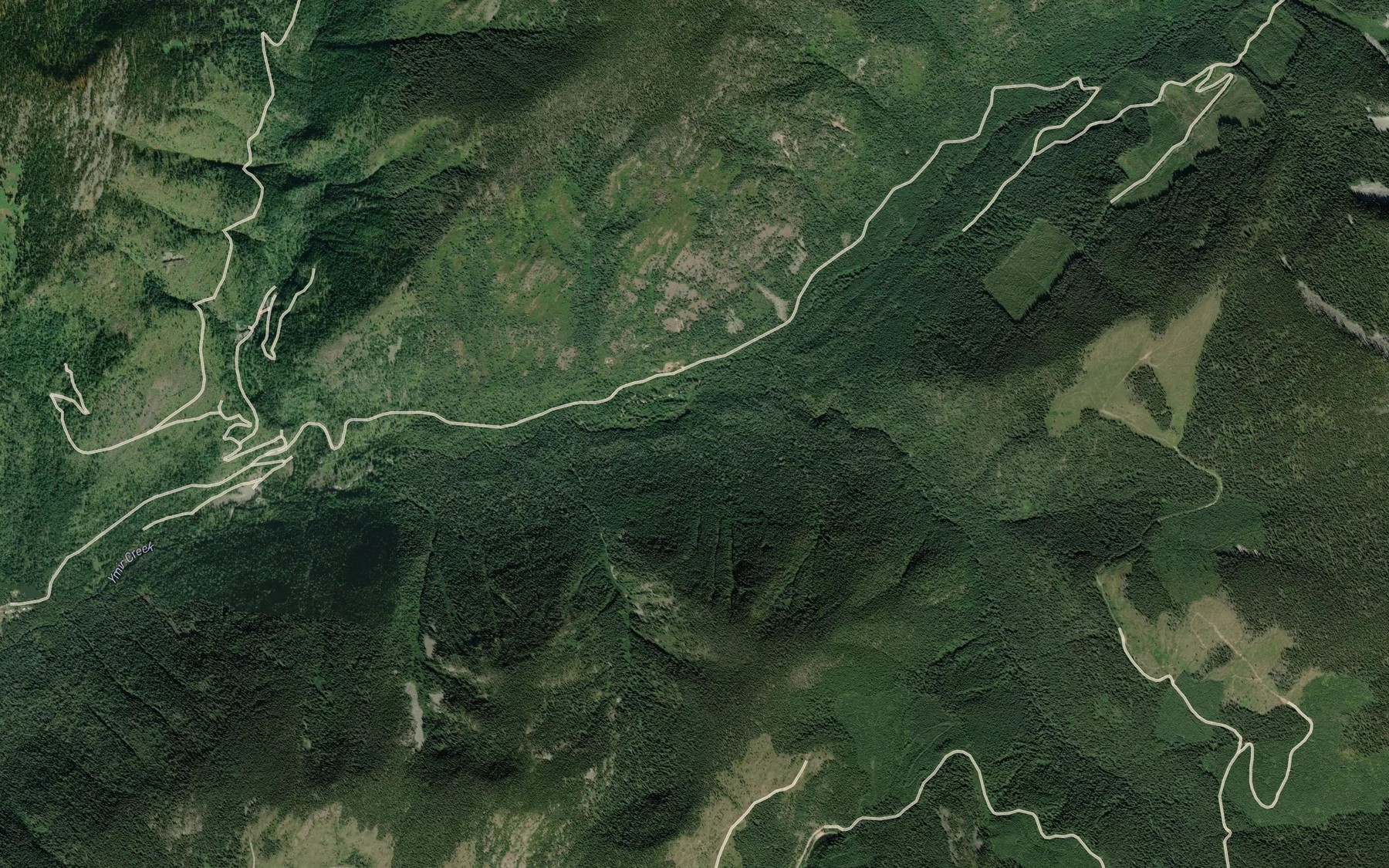 Satellite map of the Laurel Creek
