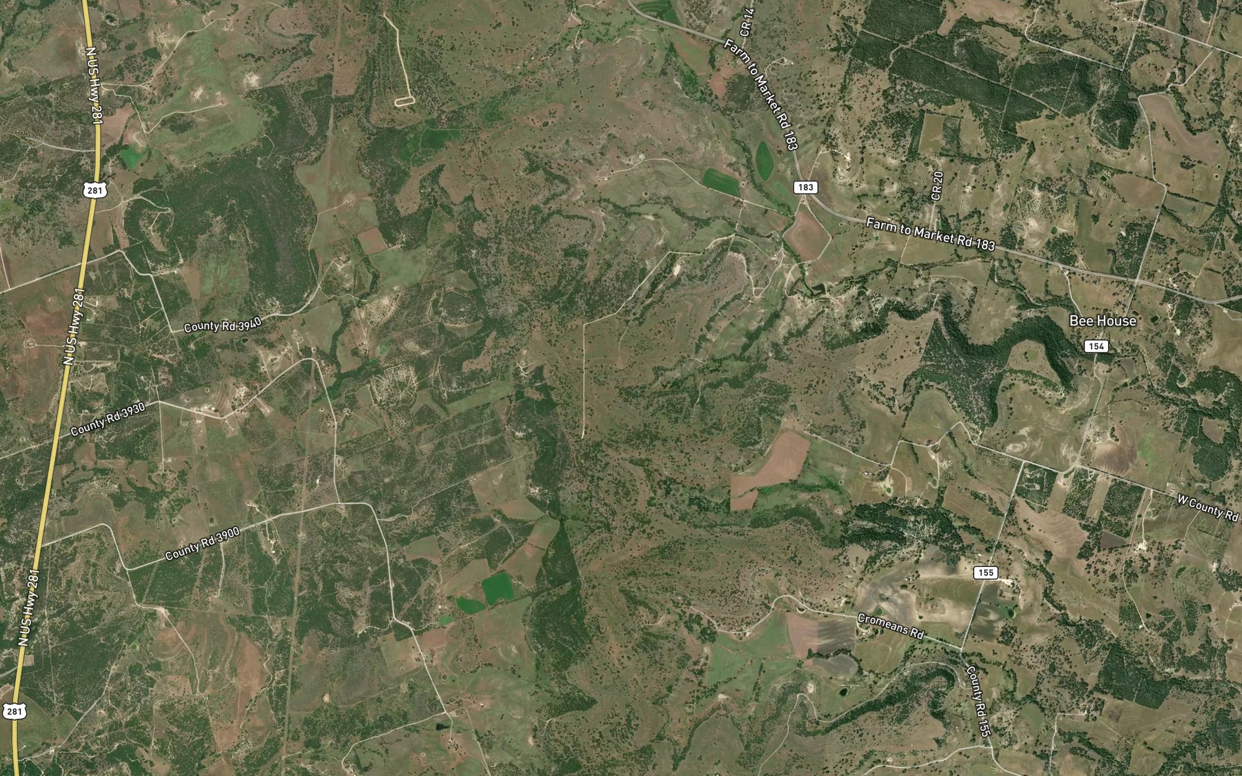 Satellite map of the Jones Spring