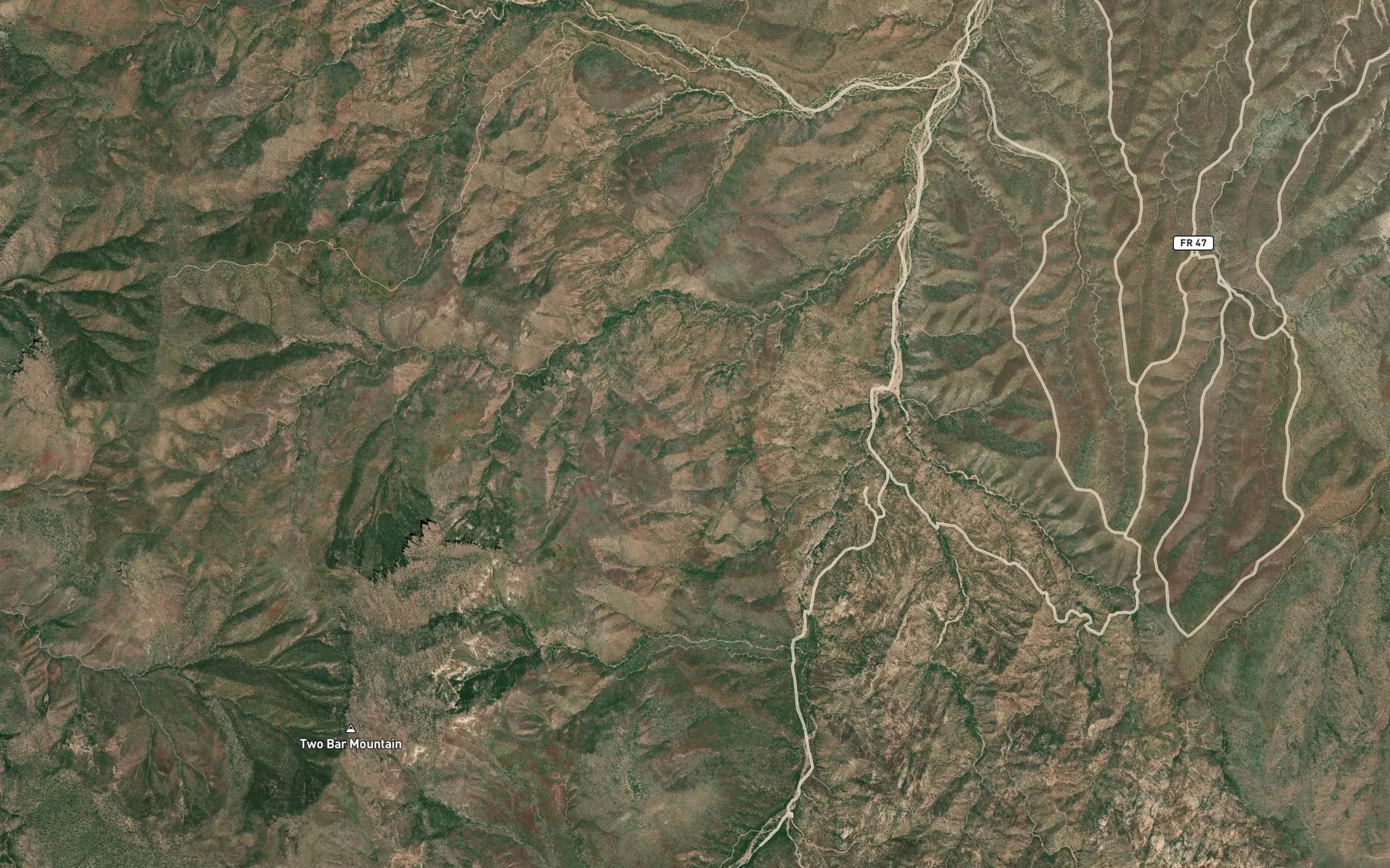 Satellite map of the Hackberry Spring