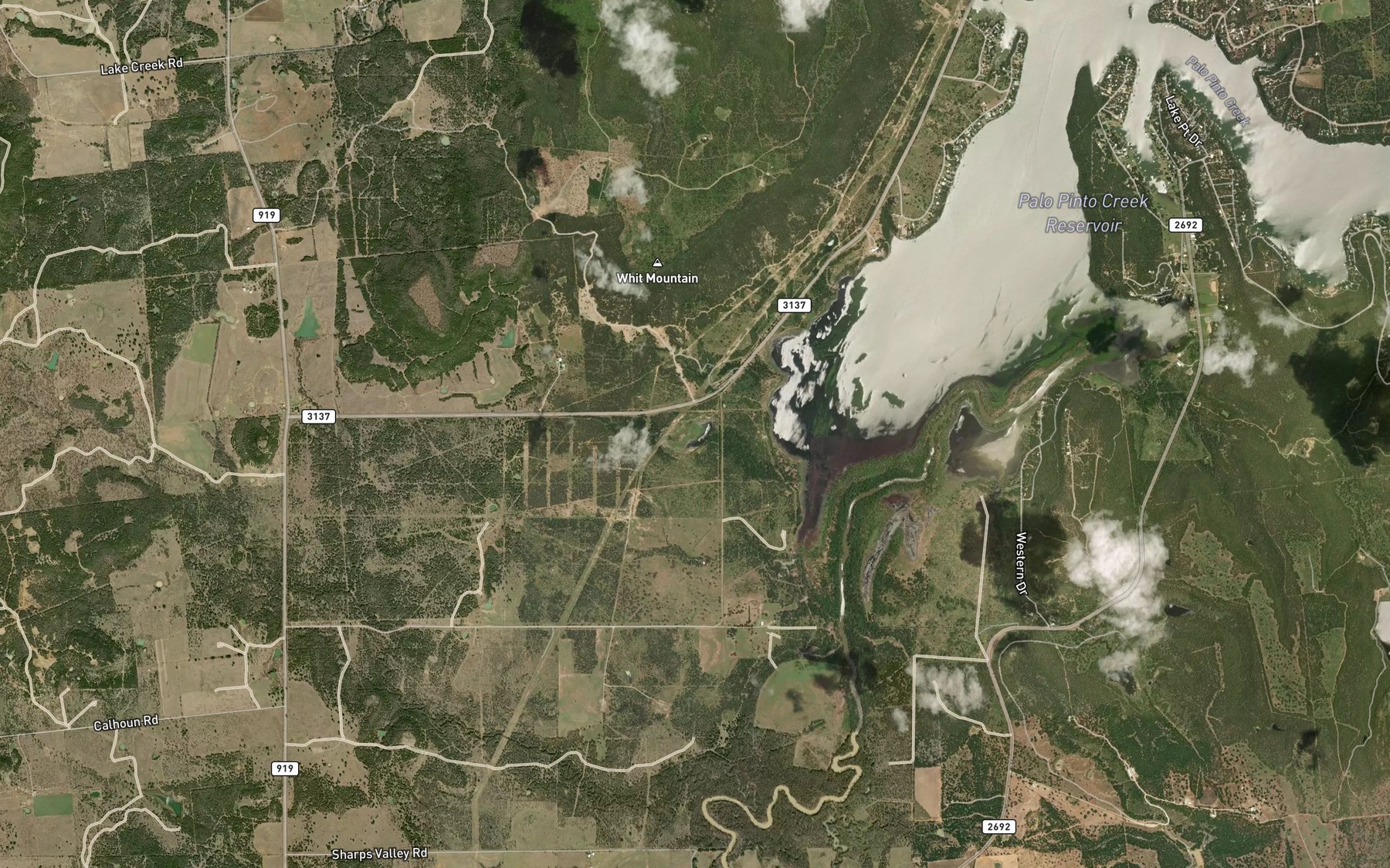 Satellite map of the Johnson Lake