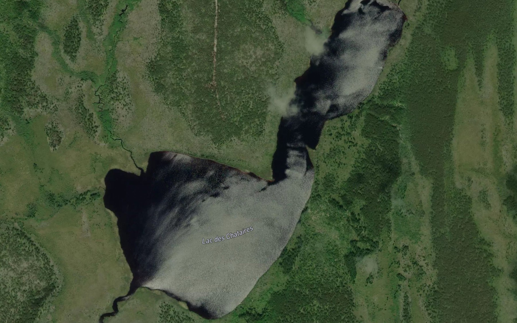 Satellite map of the Lac des Chataires