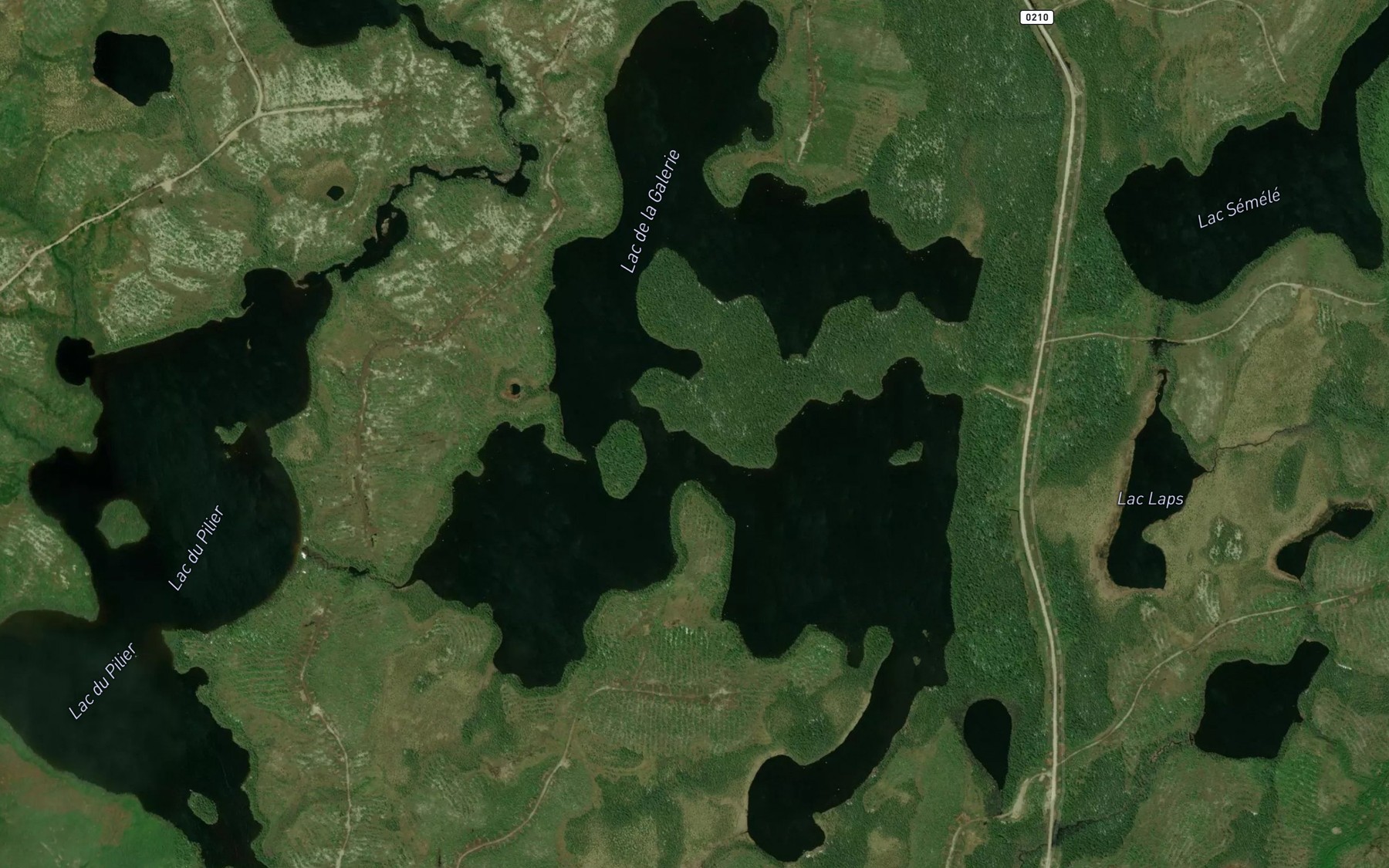 Satellite map of the Lac de la Galerie
