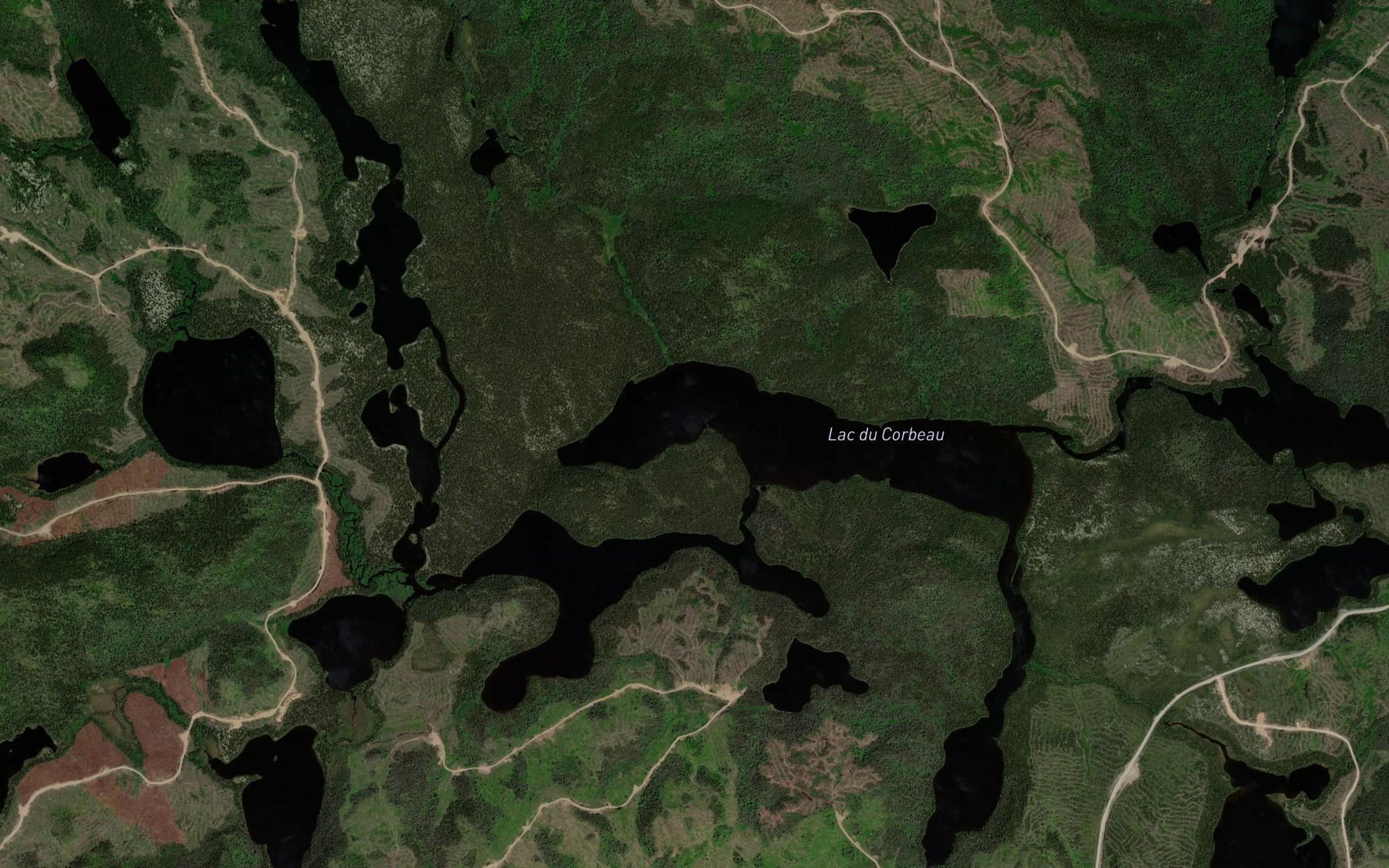 Satellite map of the Lac du Corbeau