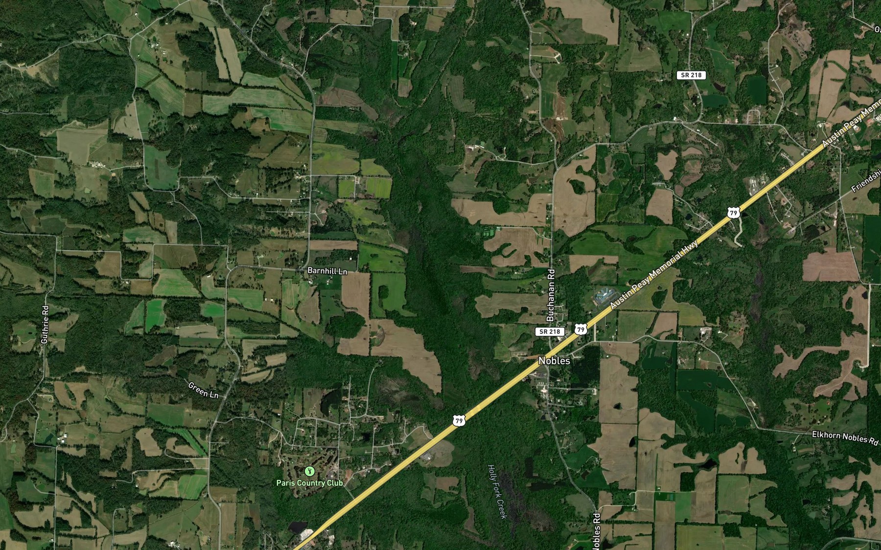 Satellite map of the Chandler Ditch