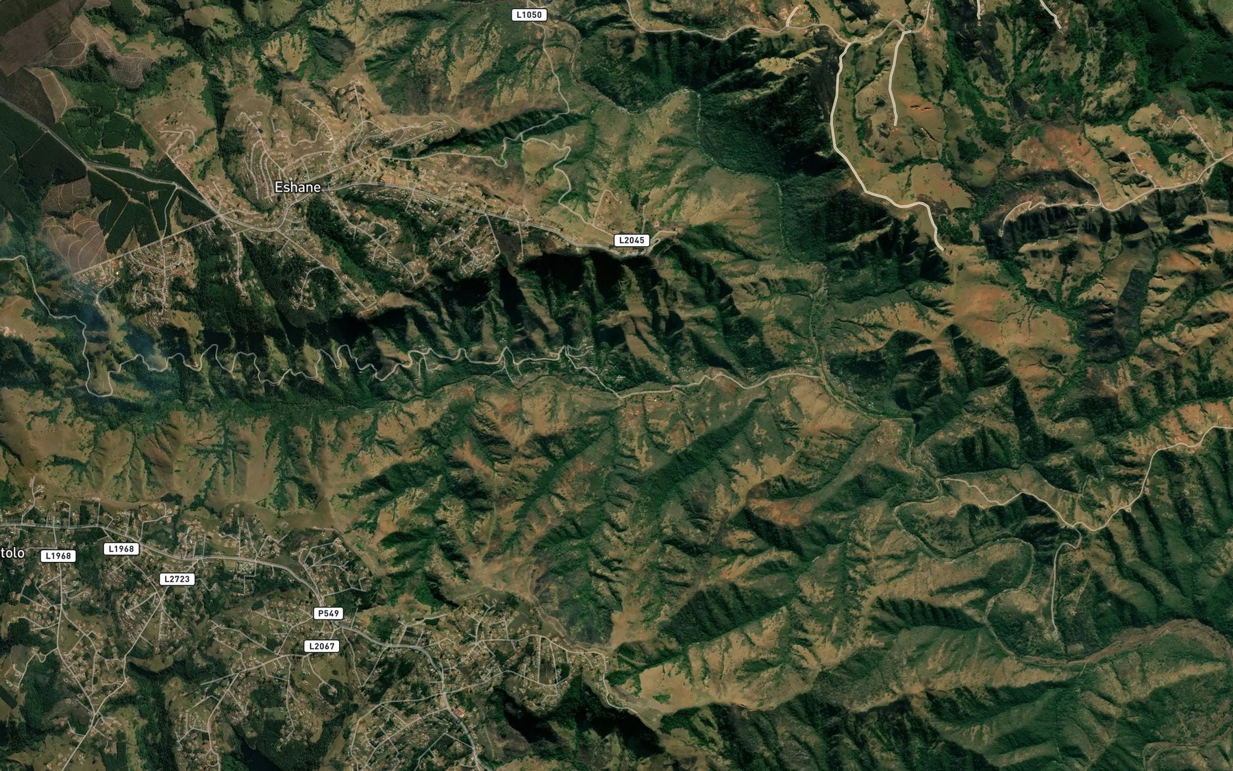 Satellite map of the KwaZulu Hot Springs