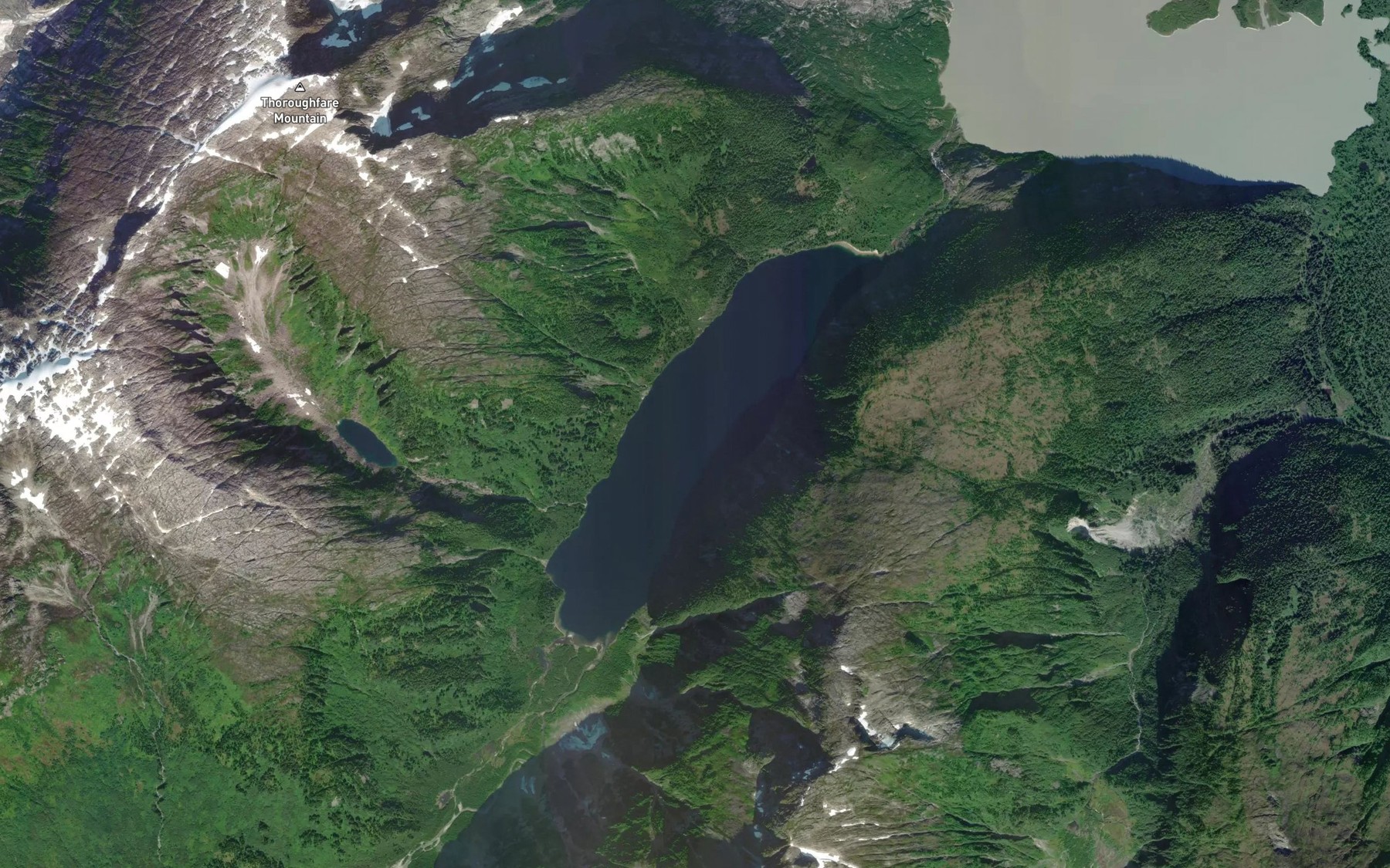 Satellite map of the Glory Lake