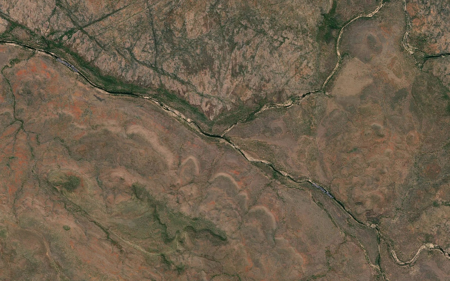 Satellite map of the Maudie Creek