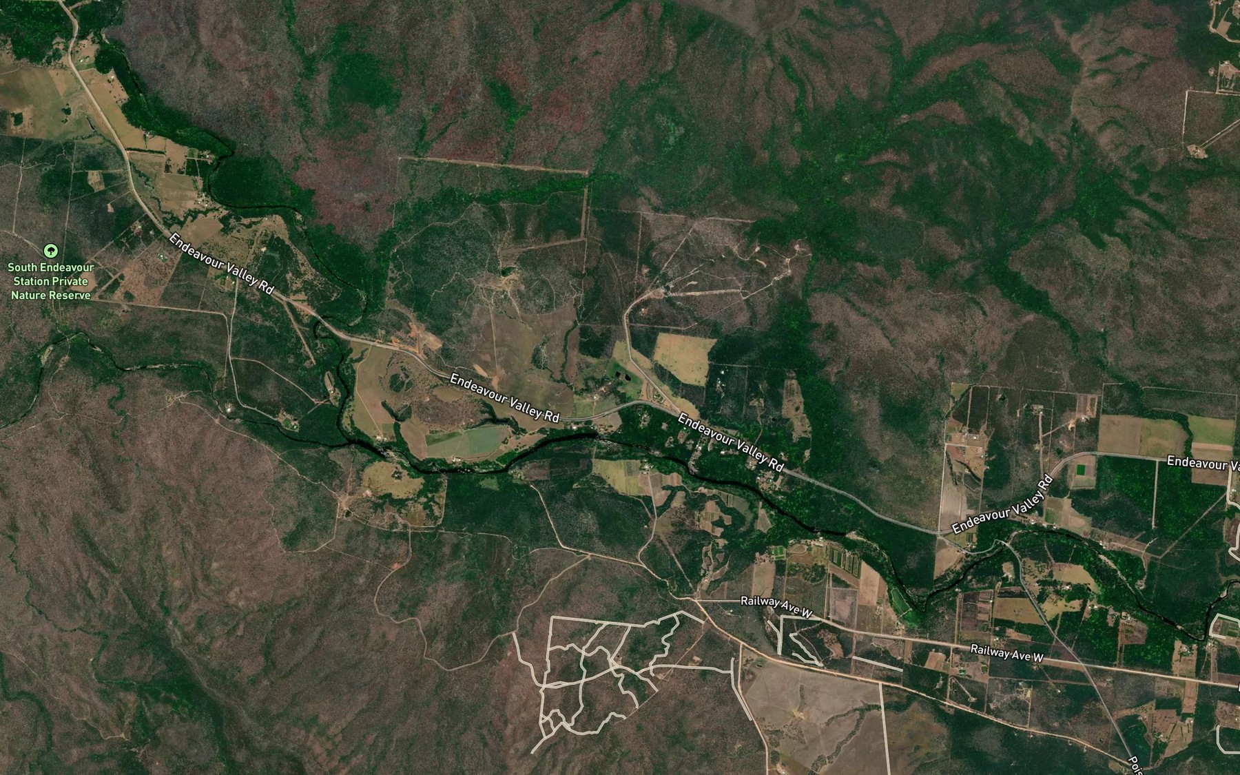 Satellite map of the Deep Creek
