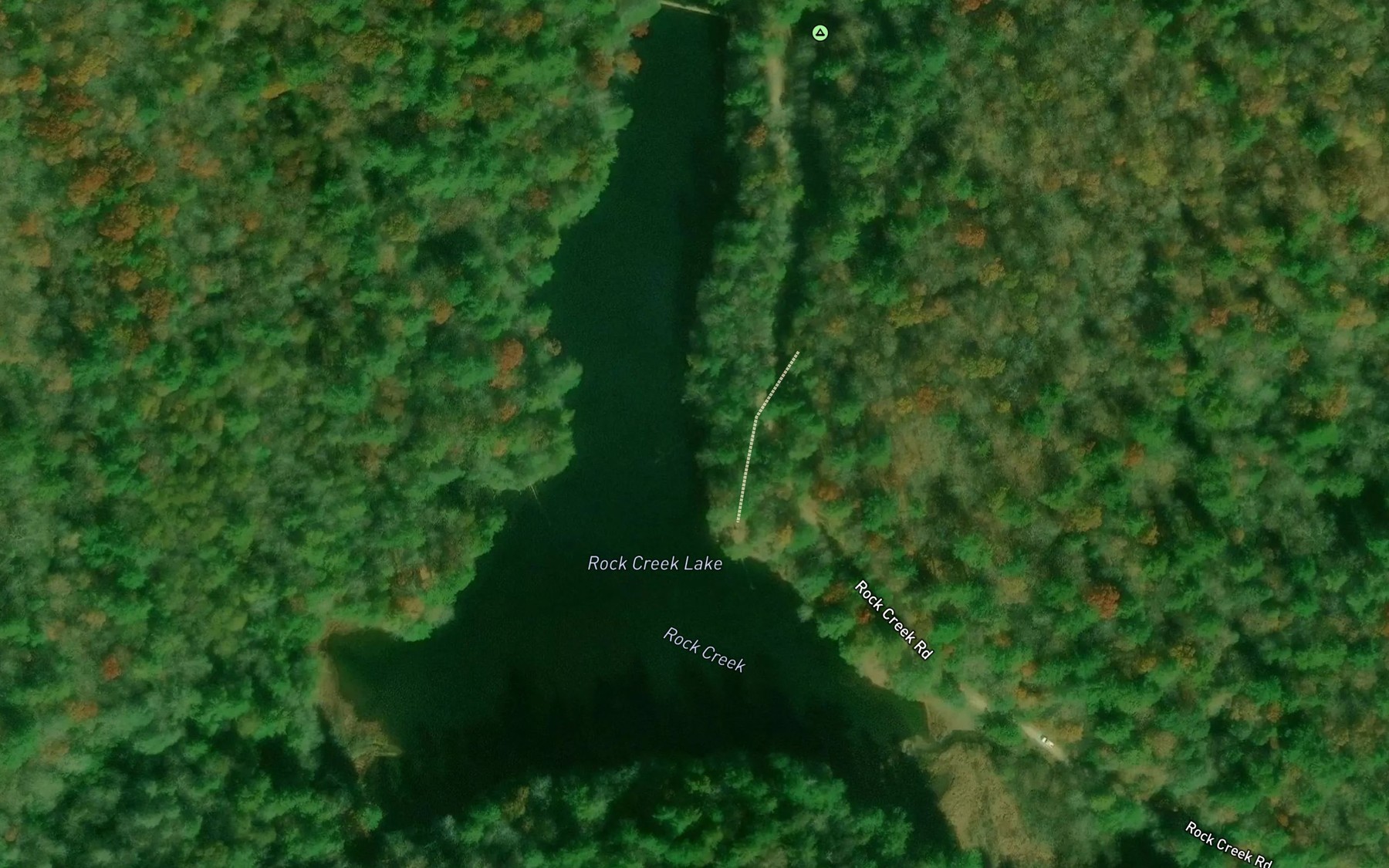 Satellite map of the Rock Creek Lake