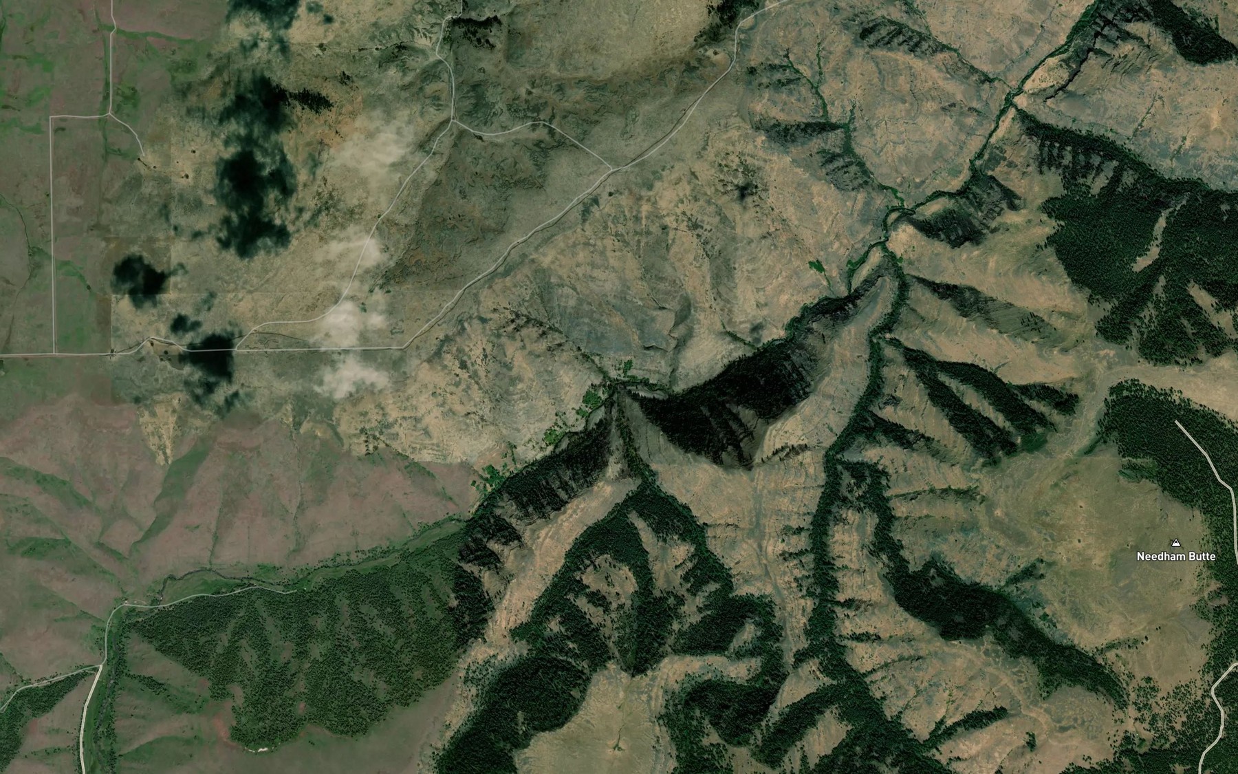 Satellite map of the Timber Creek