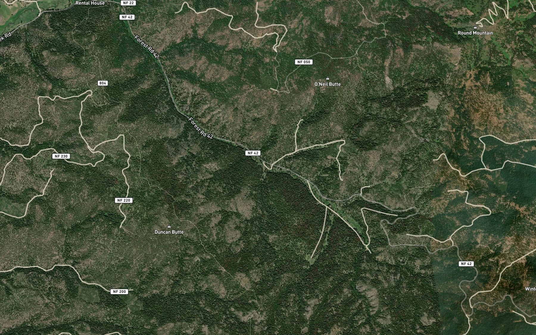 Satellite map of the Madison Creek