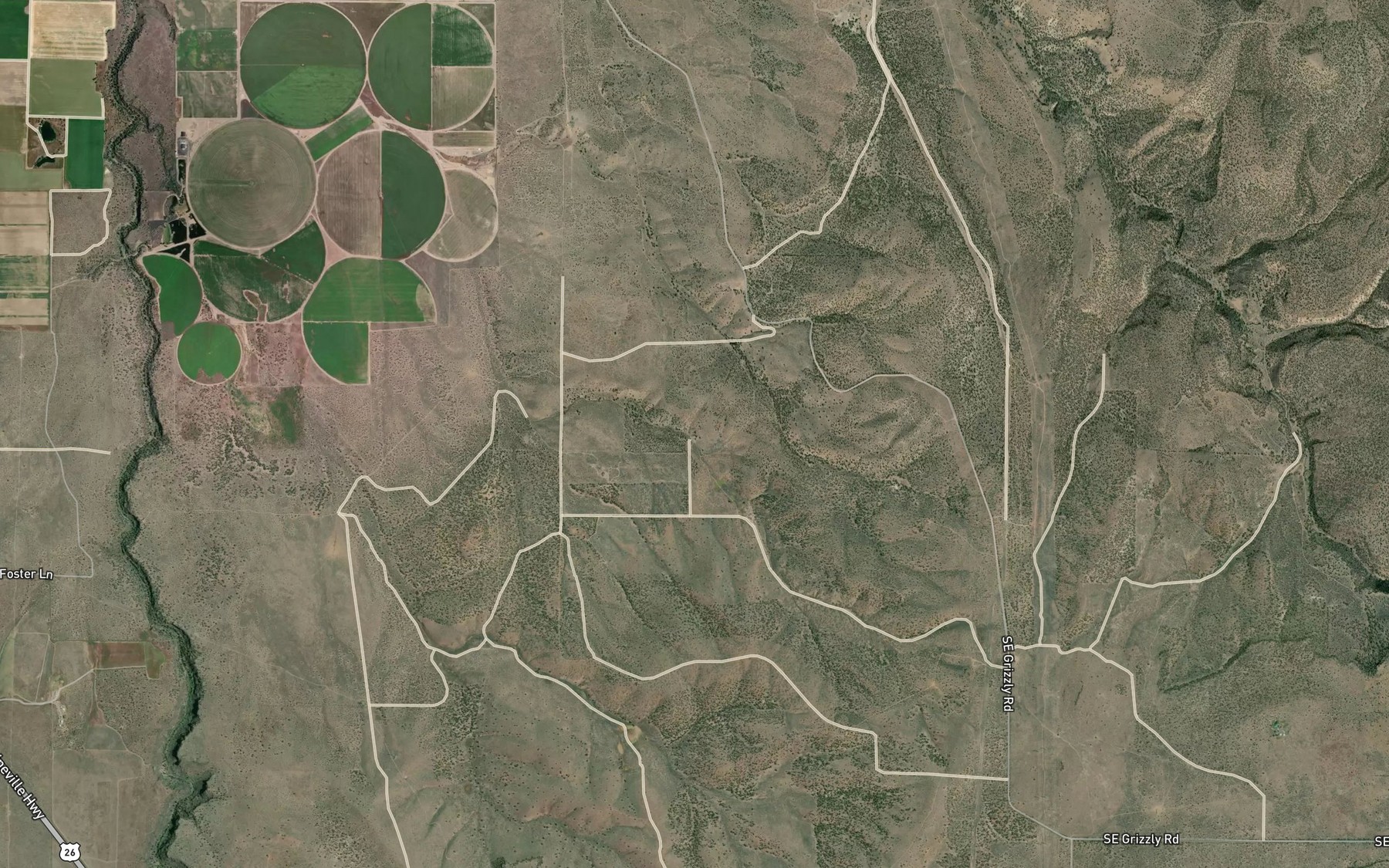 Satellite map of the Lower Bennett Spring